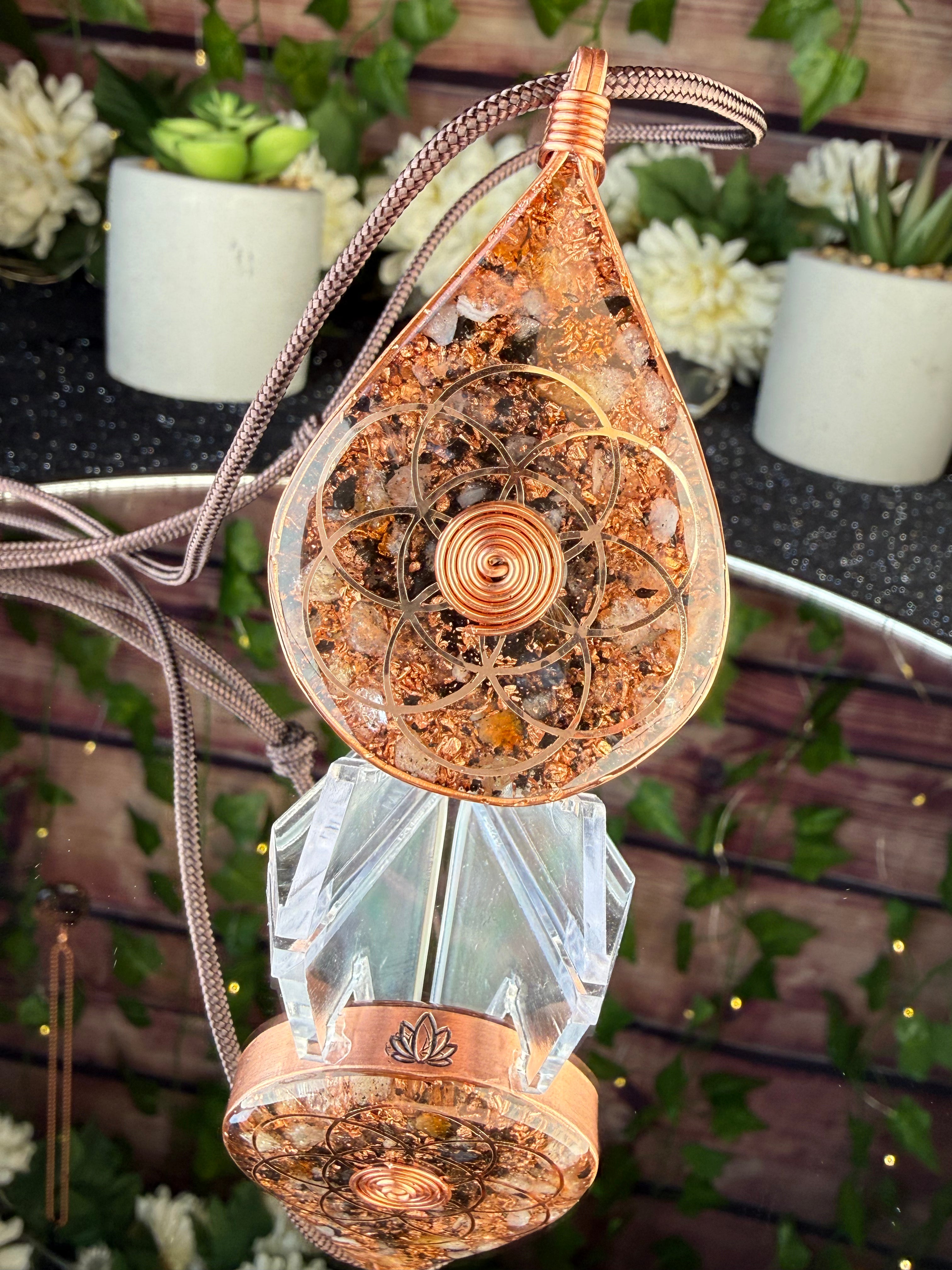 Courage & Confidence-Citrine Orgonite Necklace