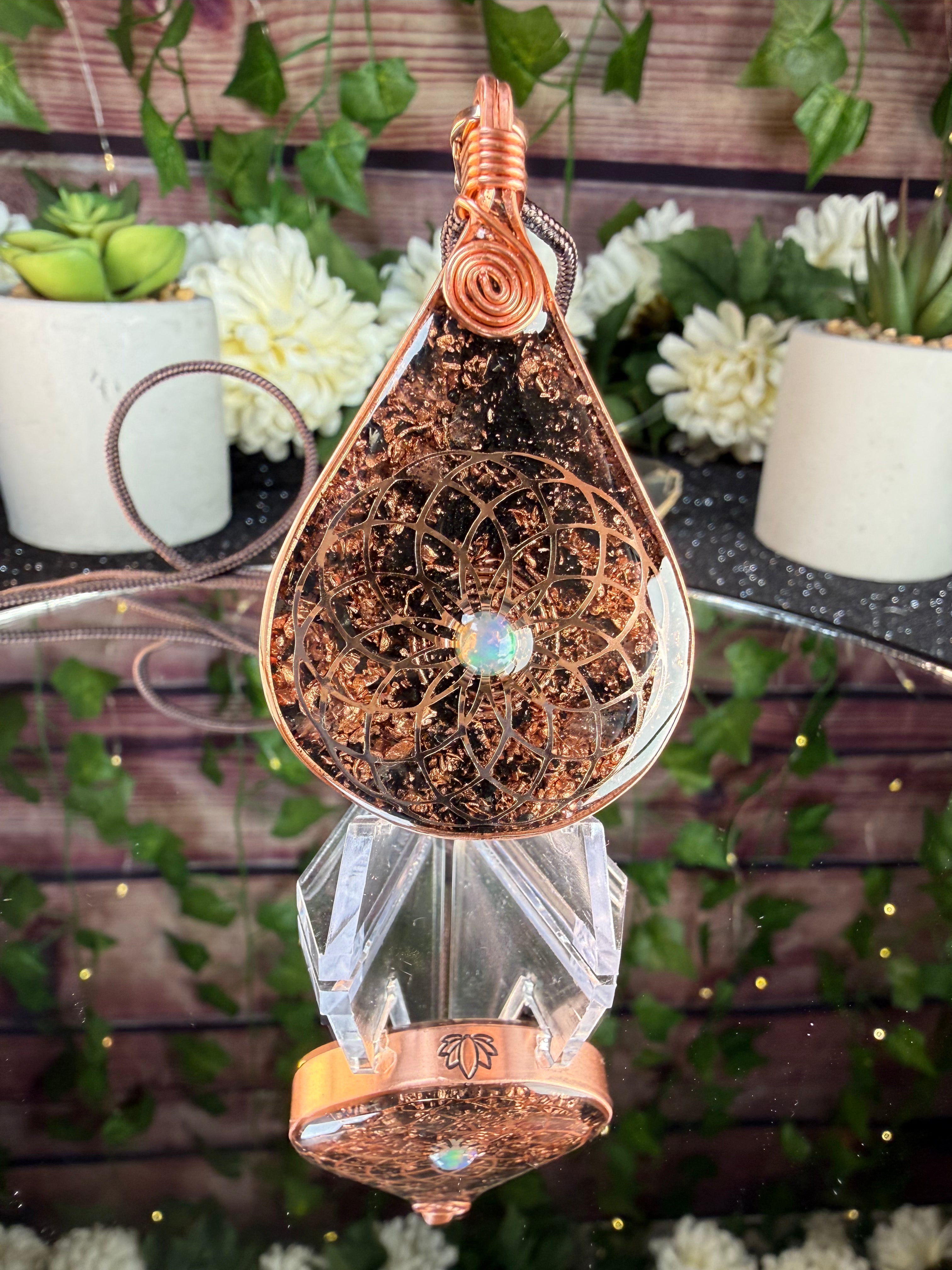 Flow~Torus with Elite Shungite, Diamond Quartz, Copper&Opal
