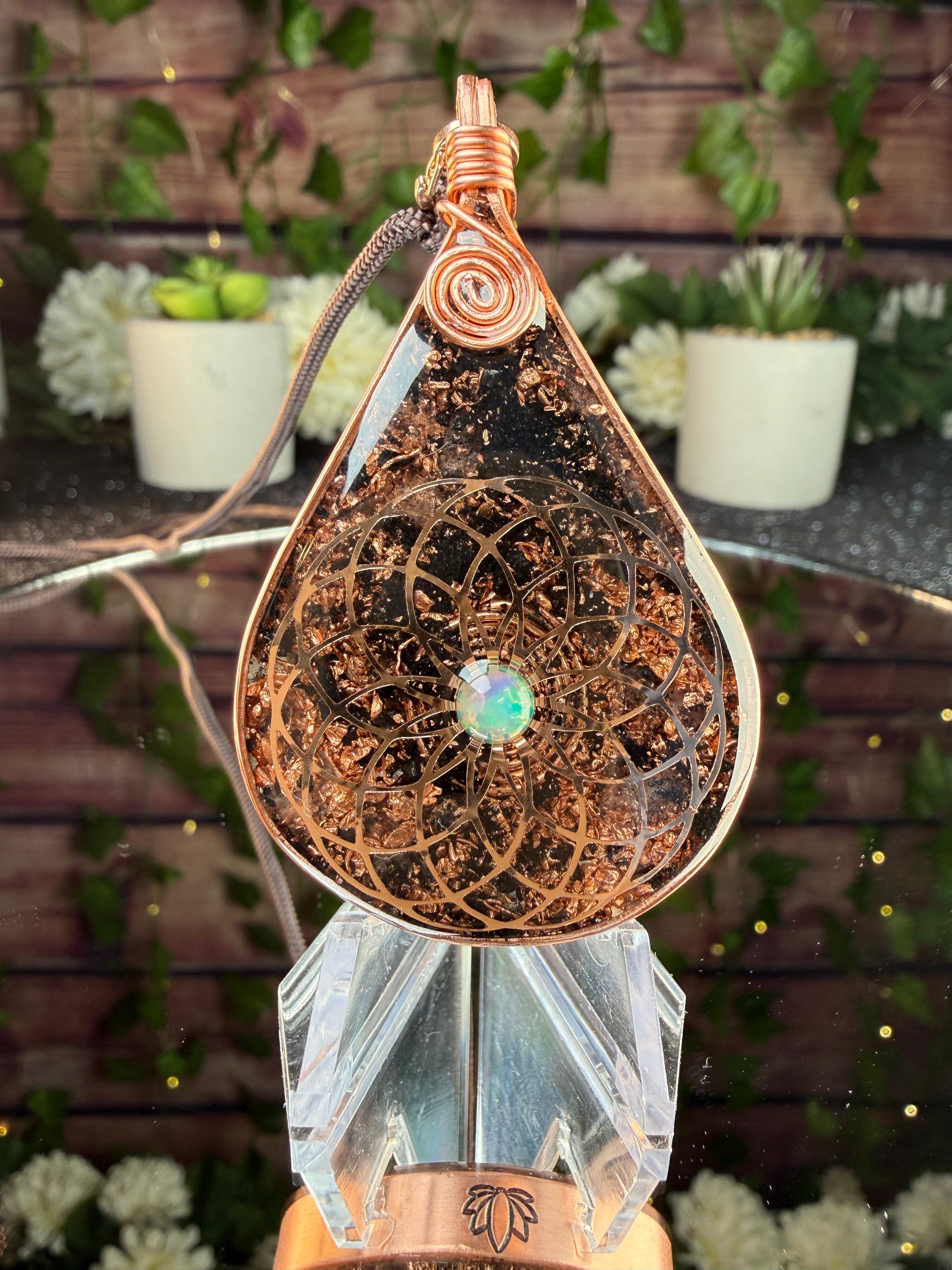 Flow~Torus with Elite Shungite, Diamond Quartz, Copper&Opal