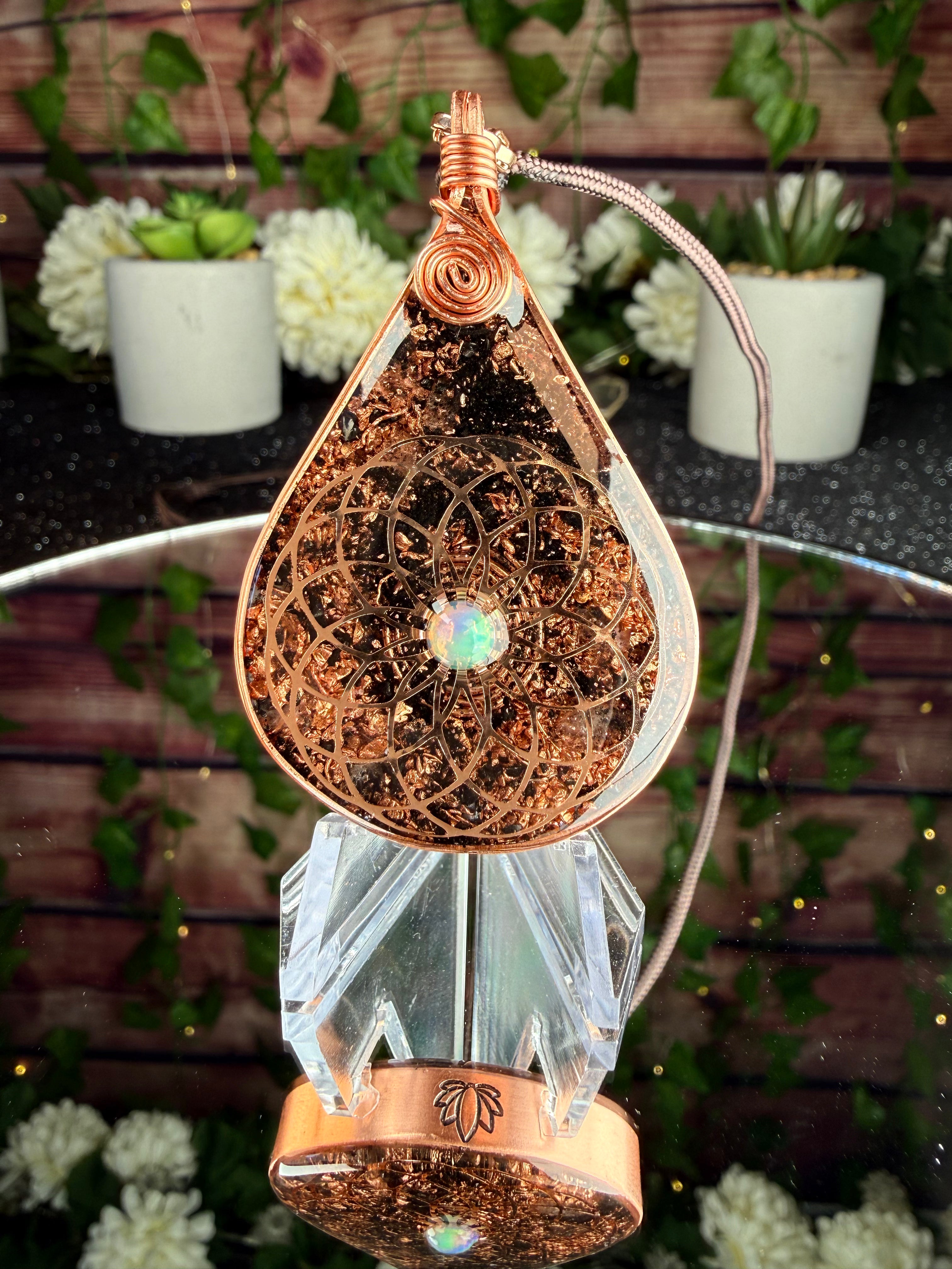 Flow~Torus with Elite Shungite, Diamond Quartz, Copper&Opal