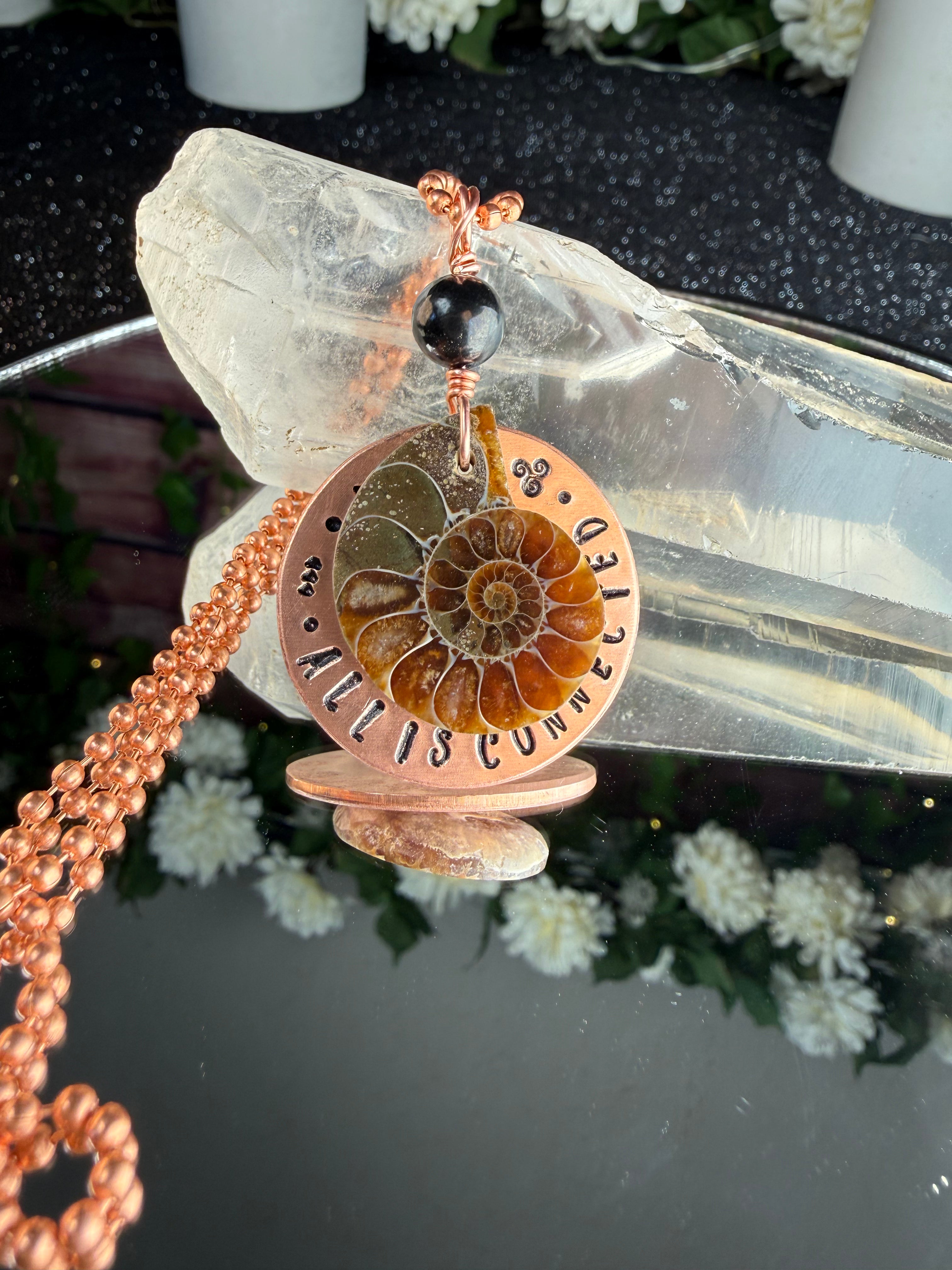 All is Connected~Copper Coin & Ammonite Shell