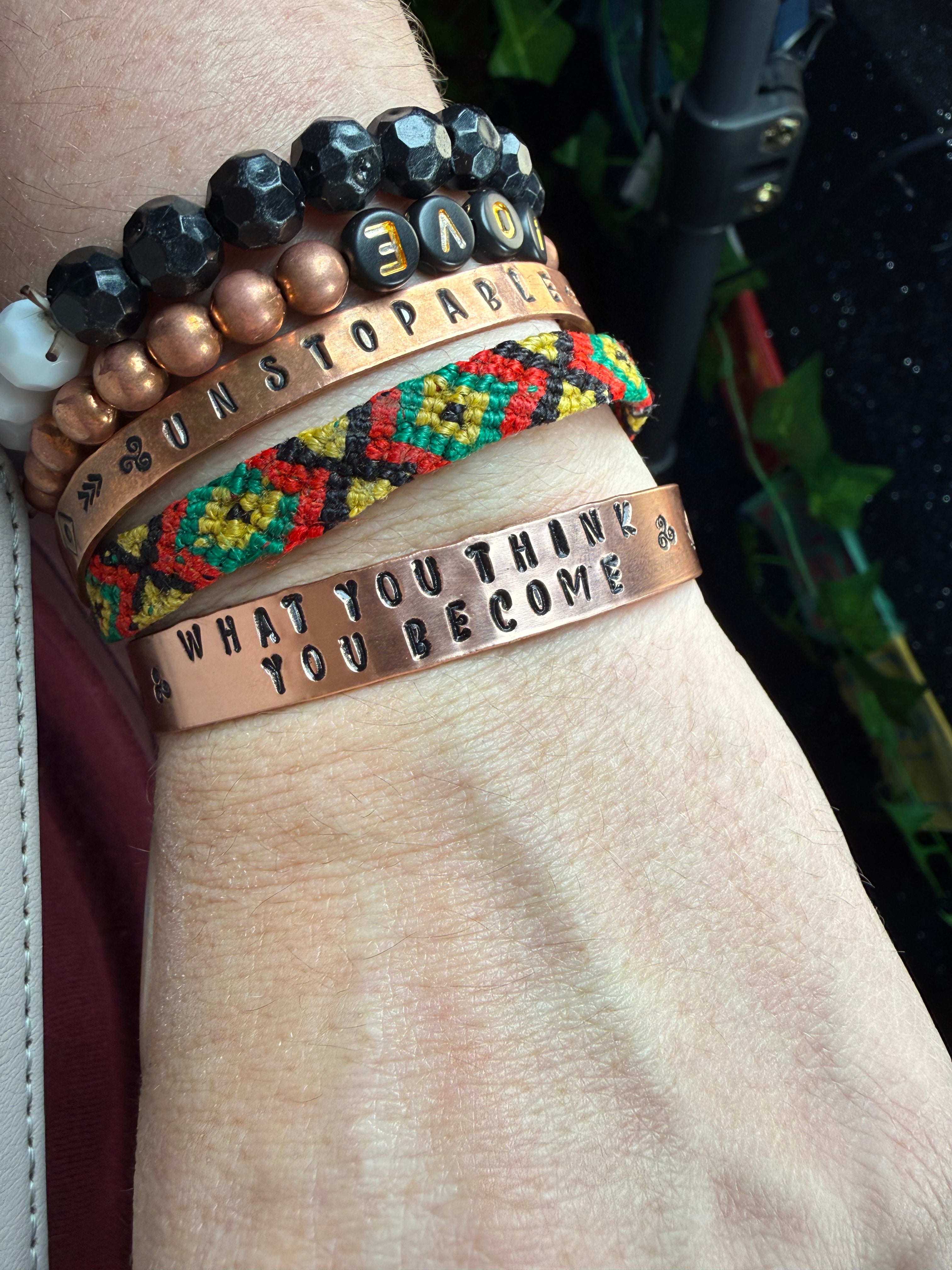 What you think you become~Copper Bangle Bracelet