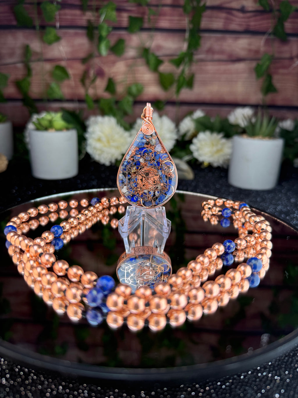 Stand in Wisdom-Orgonite Mala w/ Lapis Lazuli Signature Mala