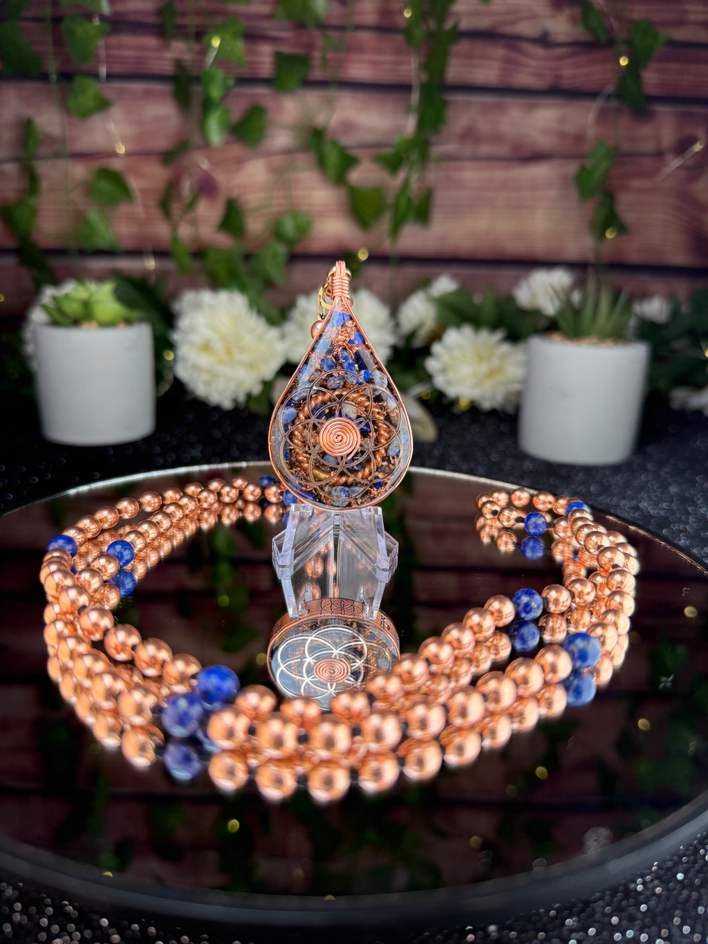 Stand in Wisdom-Orgonite Mala w/ Lapis Lazuli Signature Mala