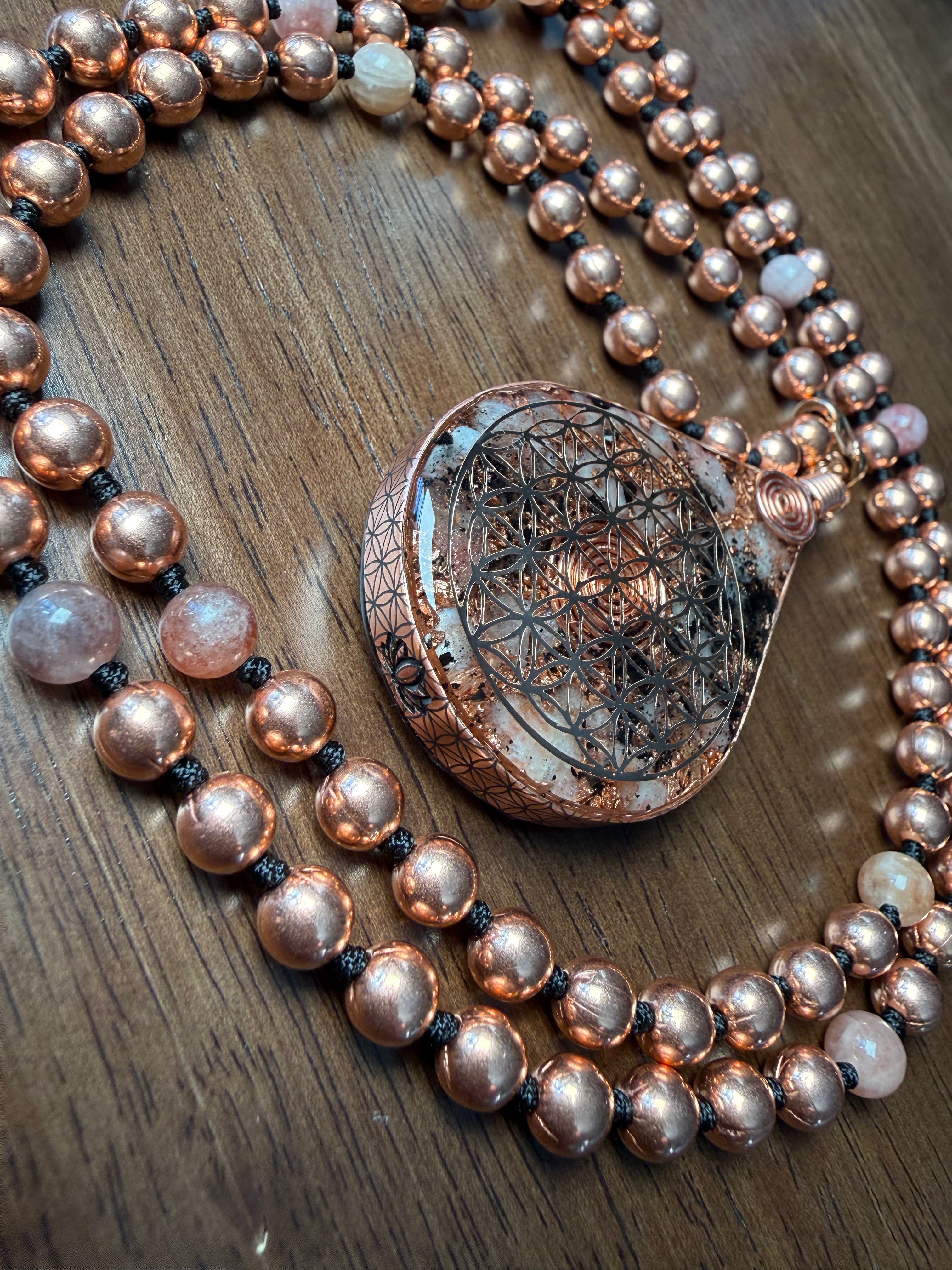 Joy~Empowerment~Self-Worth~Orgonite Mala w/ Sunstone☀️