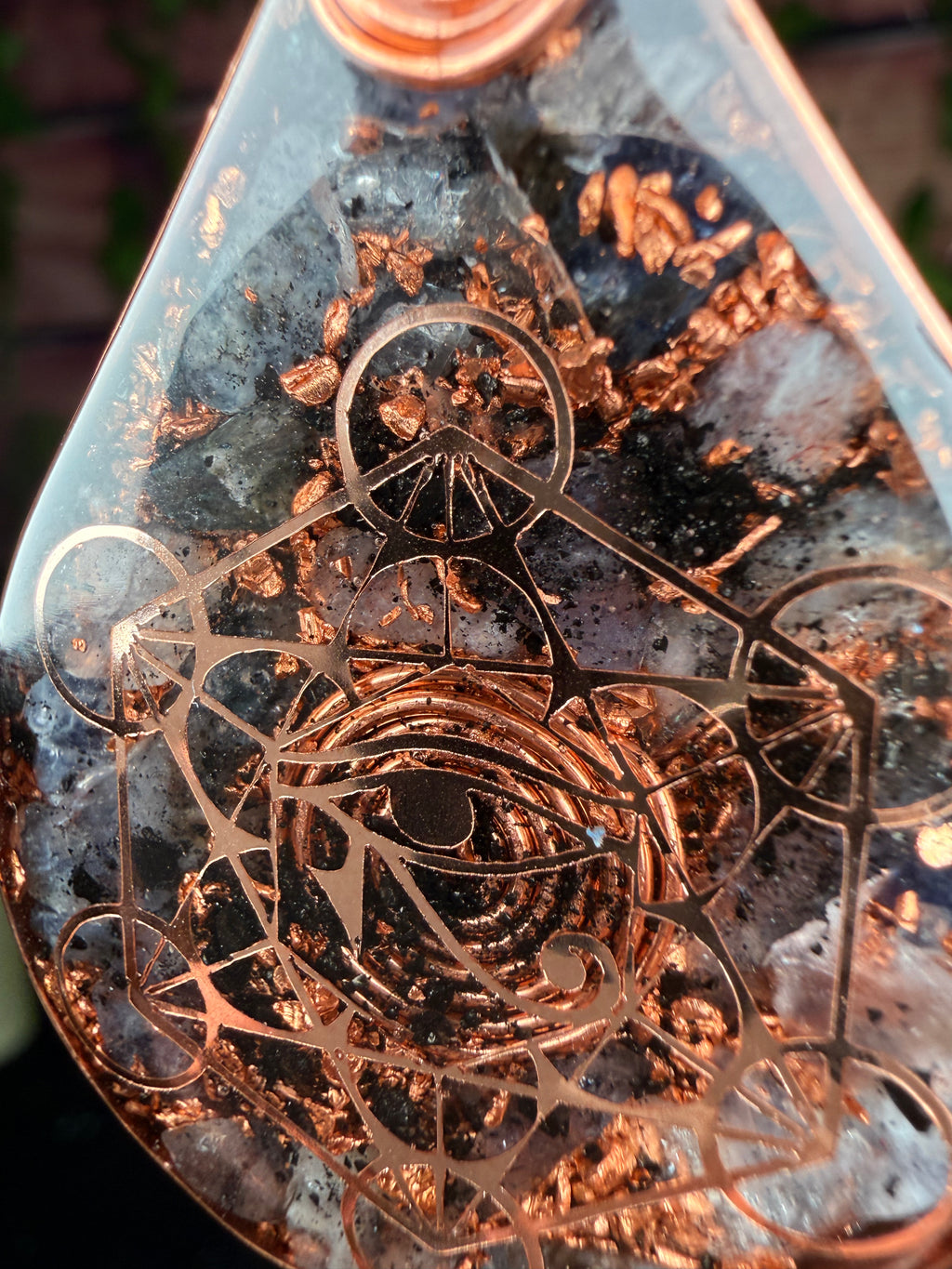 Trust your inner vision and walk in truth-Iolite Orgonite Necklace