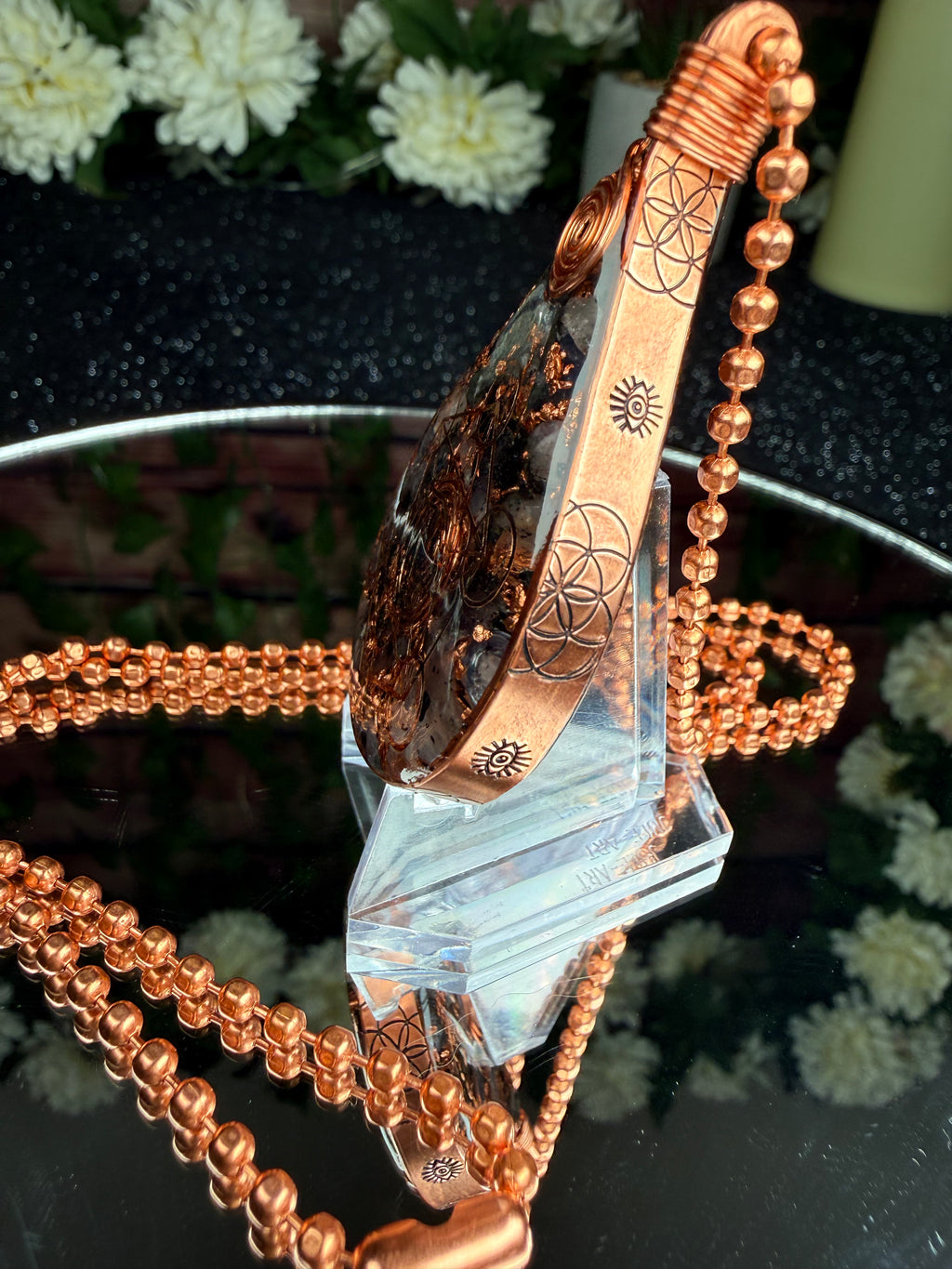 Trust your inner vision and walk in truth-Iolite Orgonite Necklace