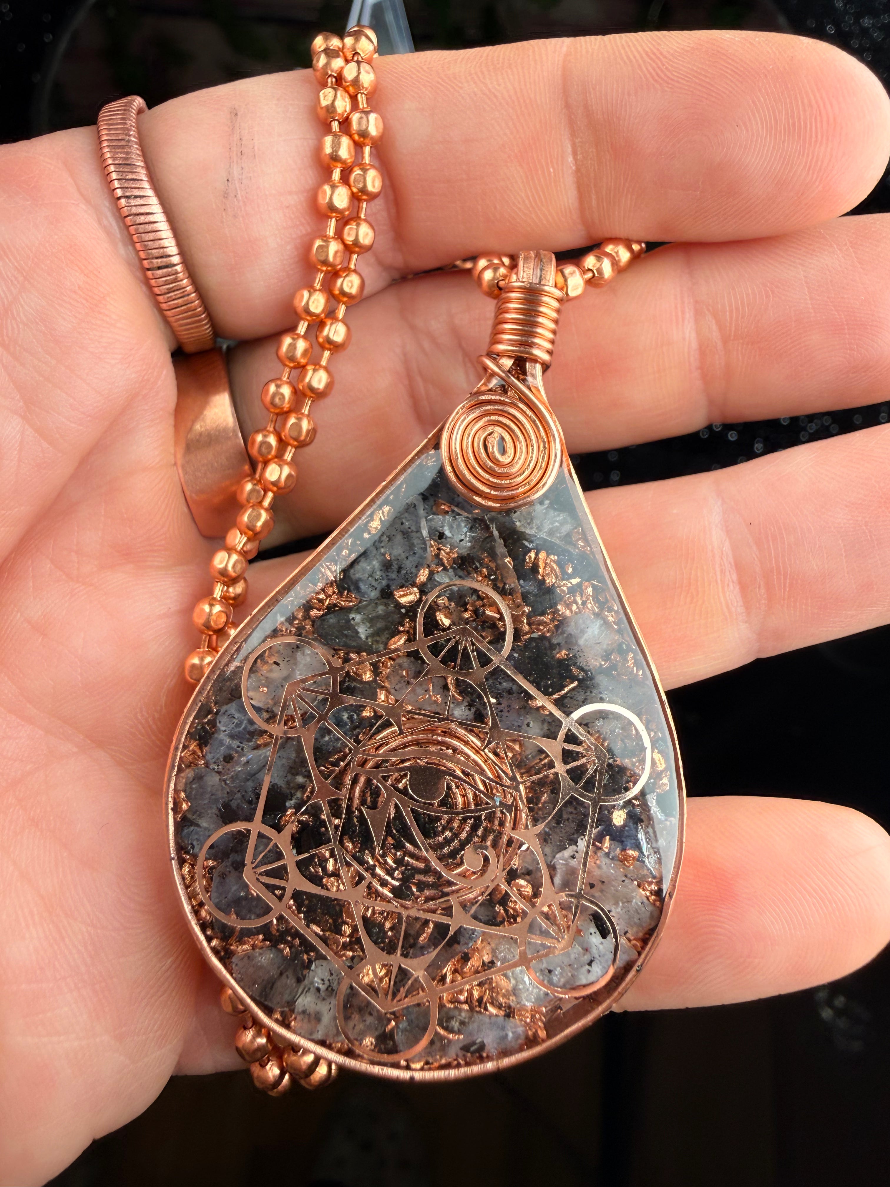 Trust your inner vision and walk in truth-Iolite Orgonite Necklace
