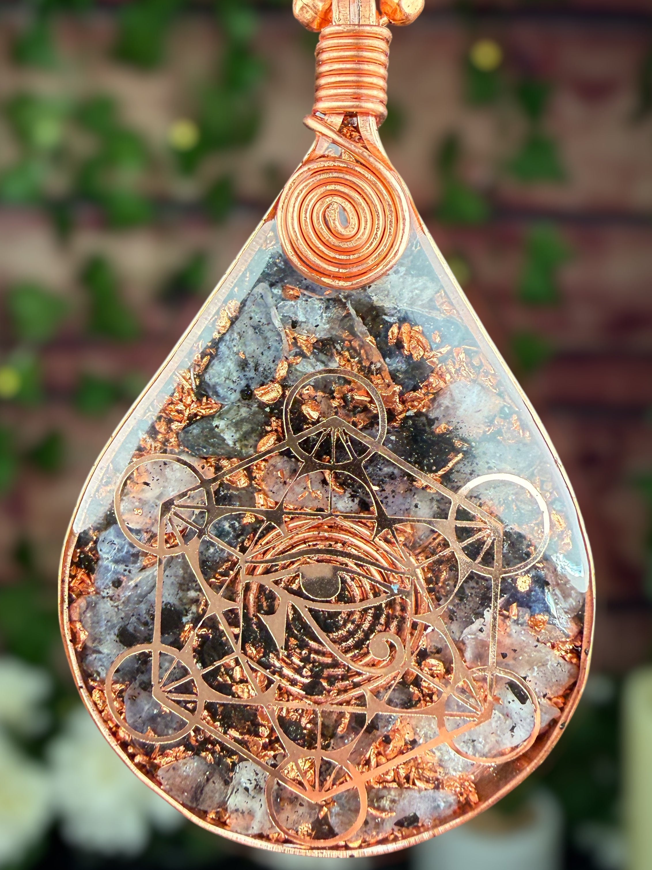 Trust your inner vision and walk in truth-Iolite Orgonite Necklace