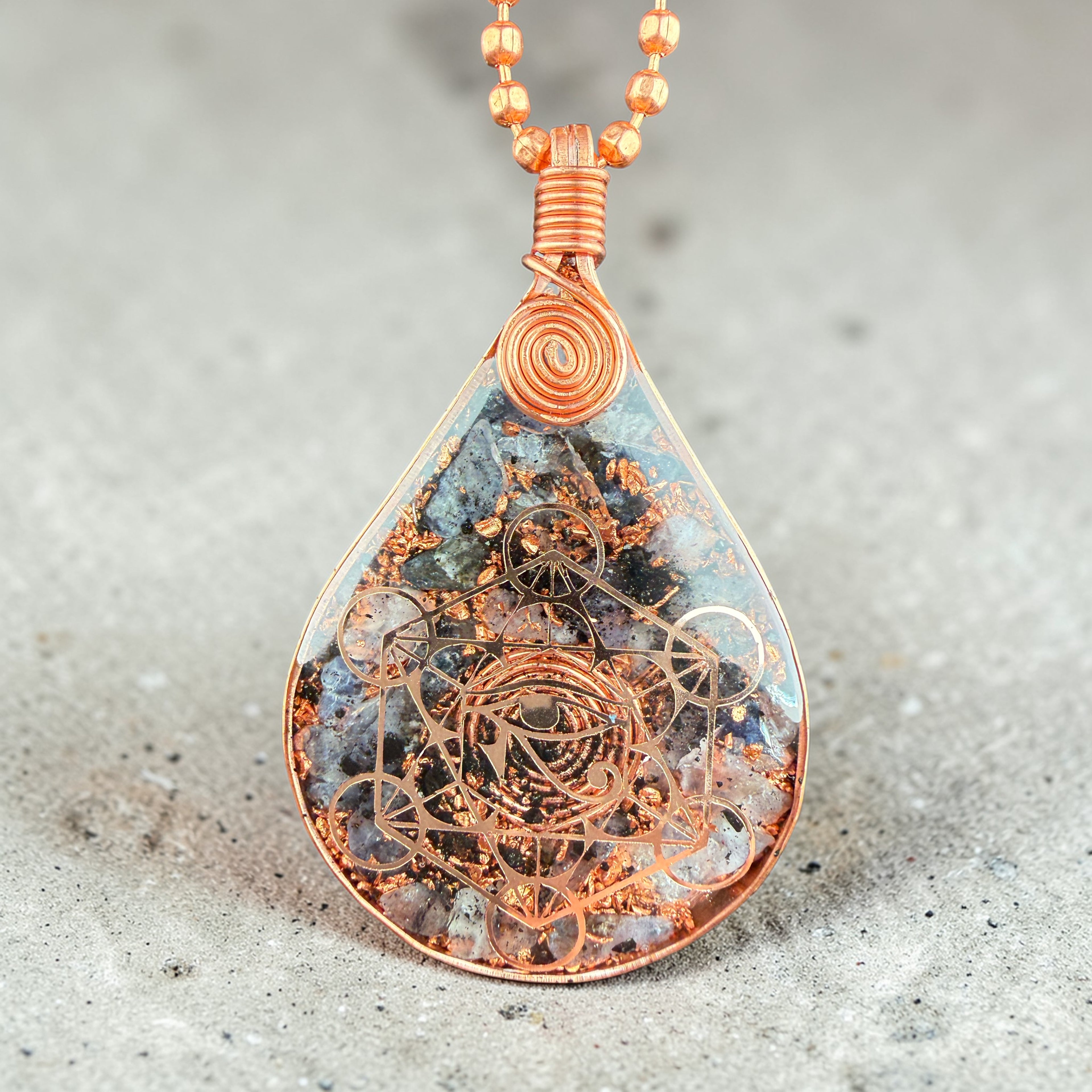 Trust your inner vision and walk in truth-Iolite Orgonite Necklace