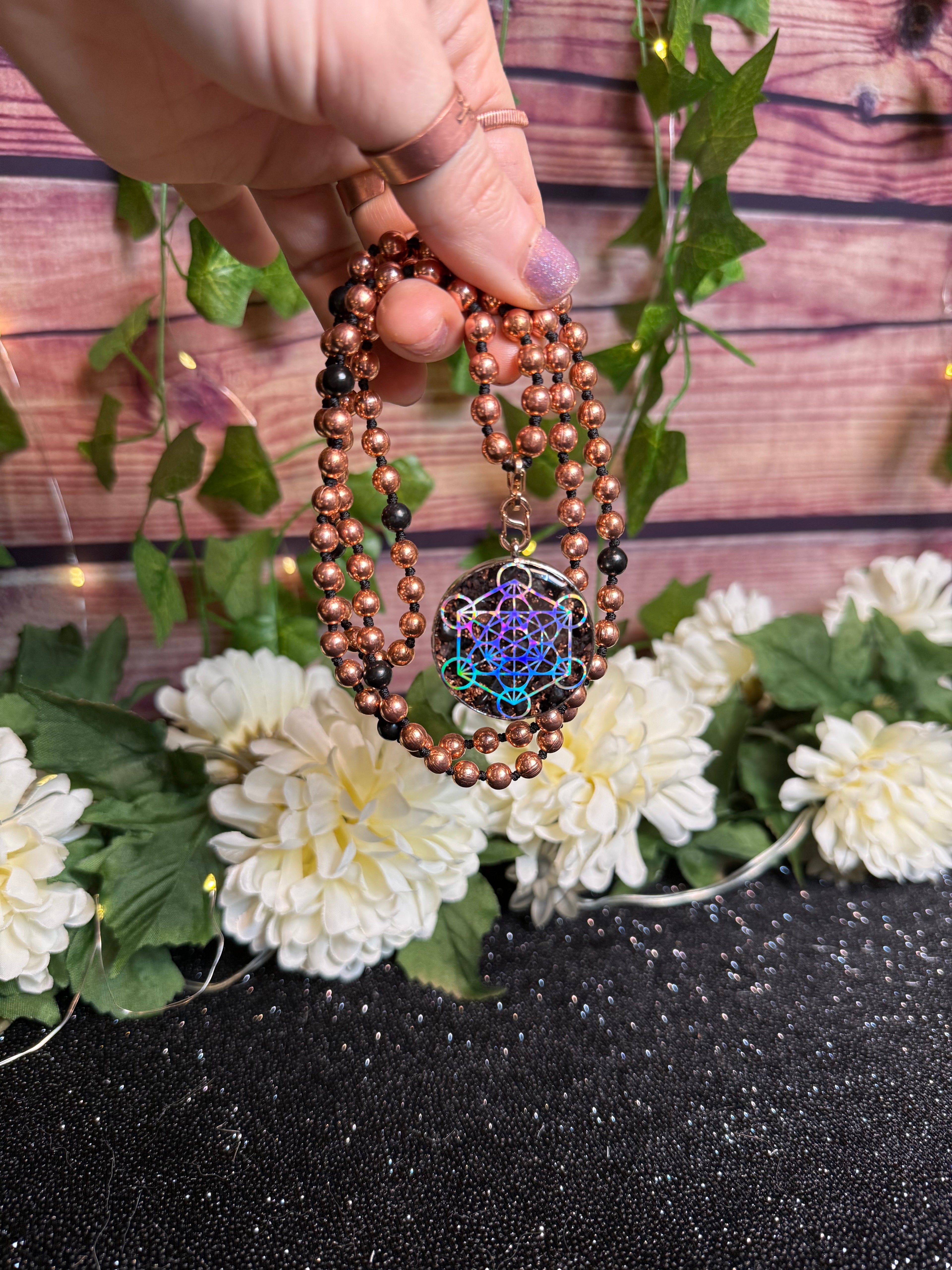 Metatron’s Cube Orgonite Mala