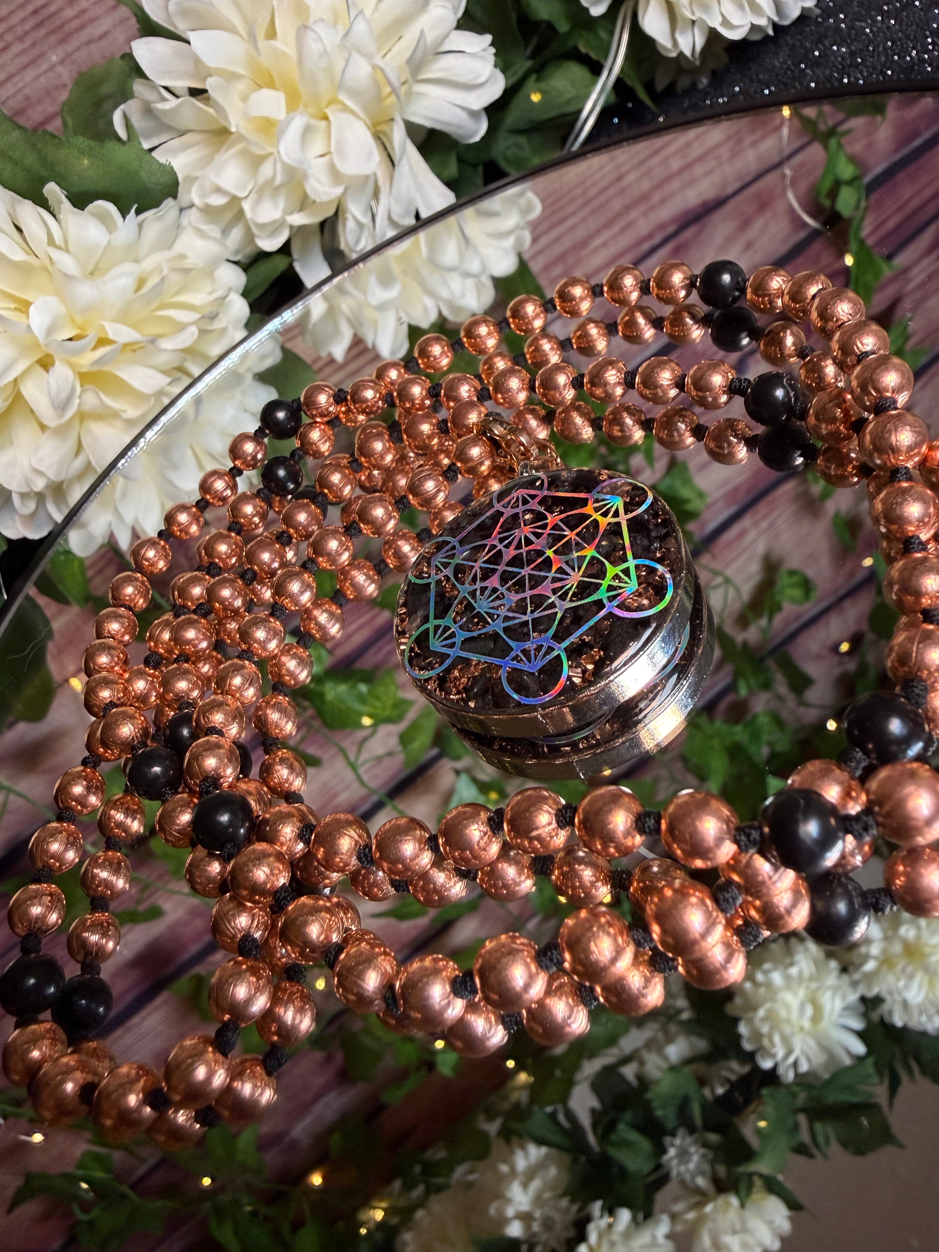 Metatron’s Cube Orgonite Mala