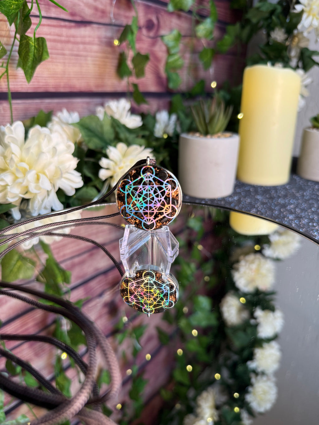 Metatron’s Cube+Seed of Life Adjustable Necklace