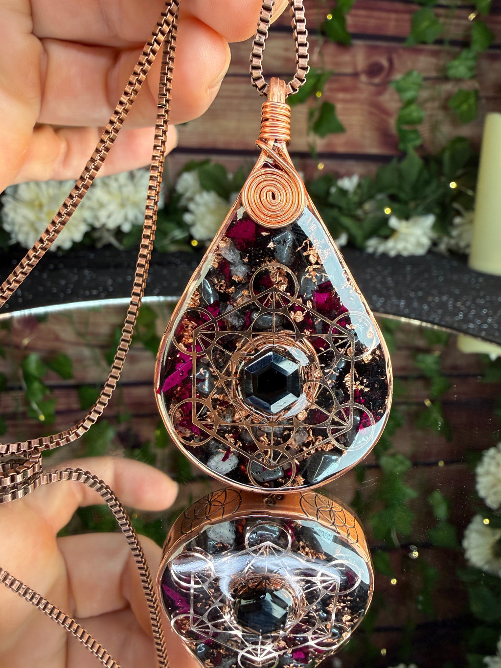 Orgonite for Self Acceptance, Grounding, Protection, & Resilience w/ Rose Petals