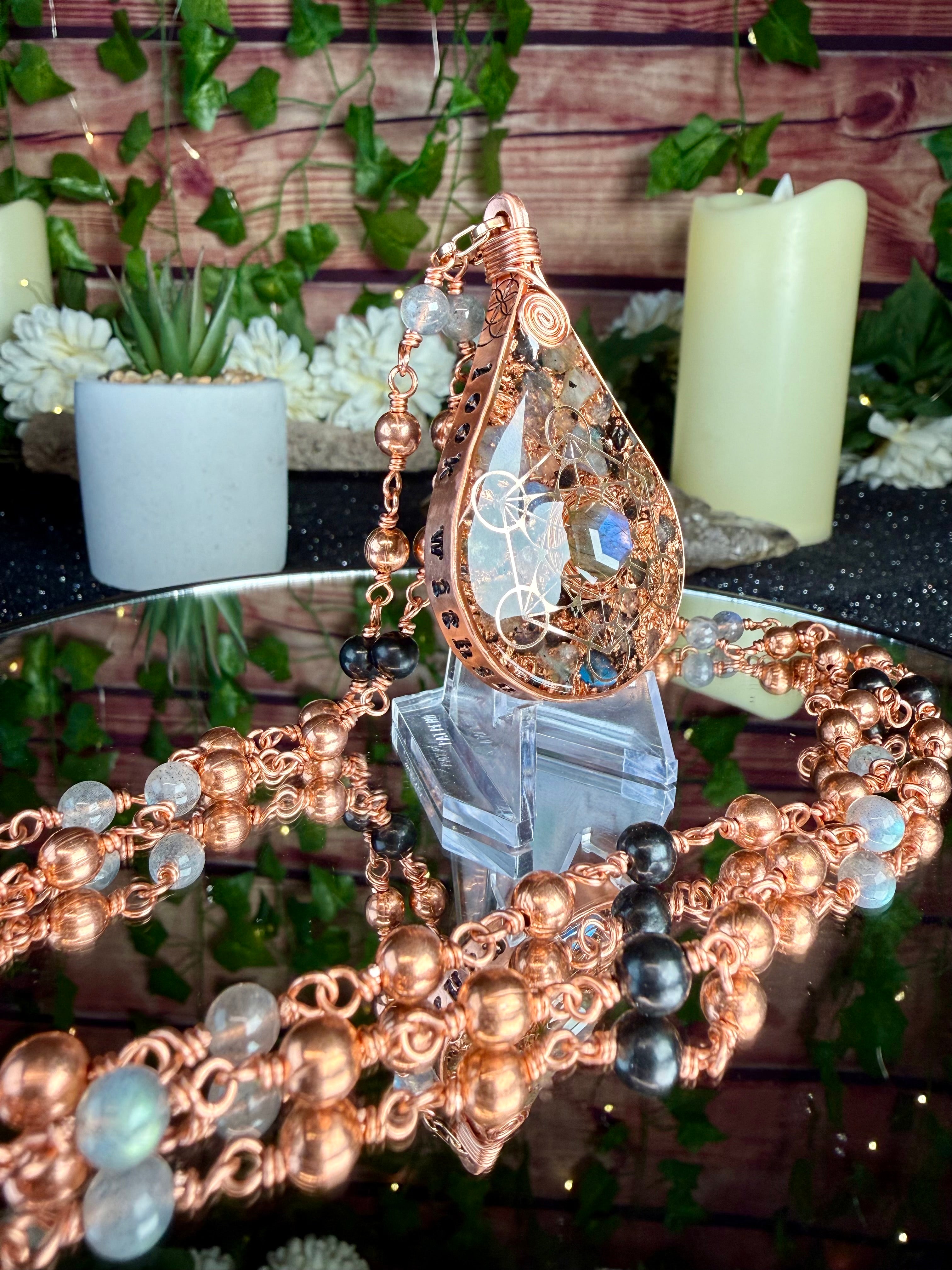 *Look Within* Orgonite Talisman with Labradorite