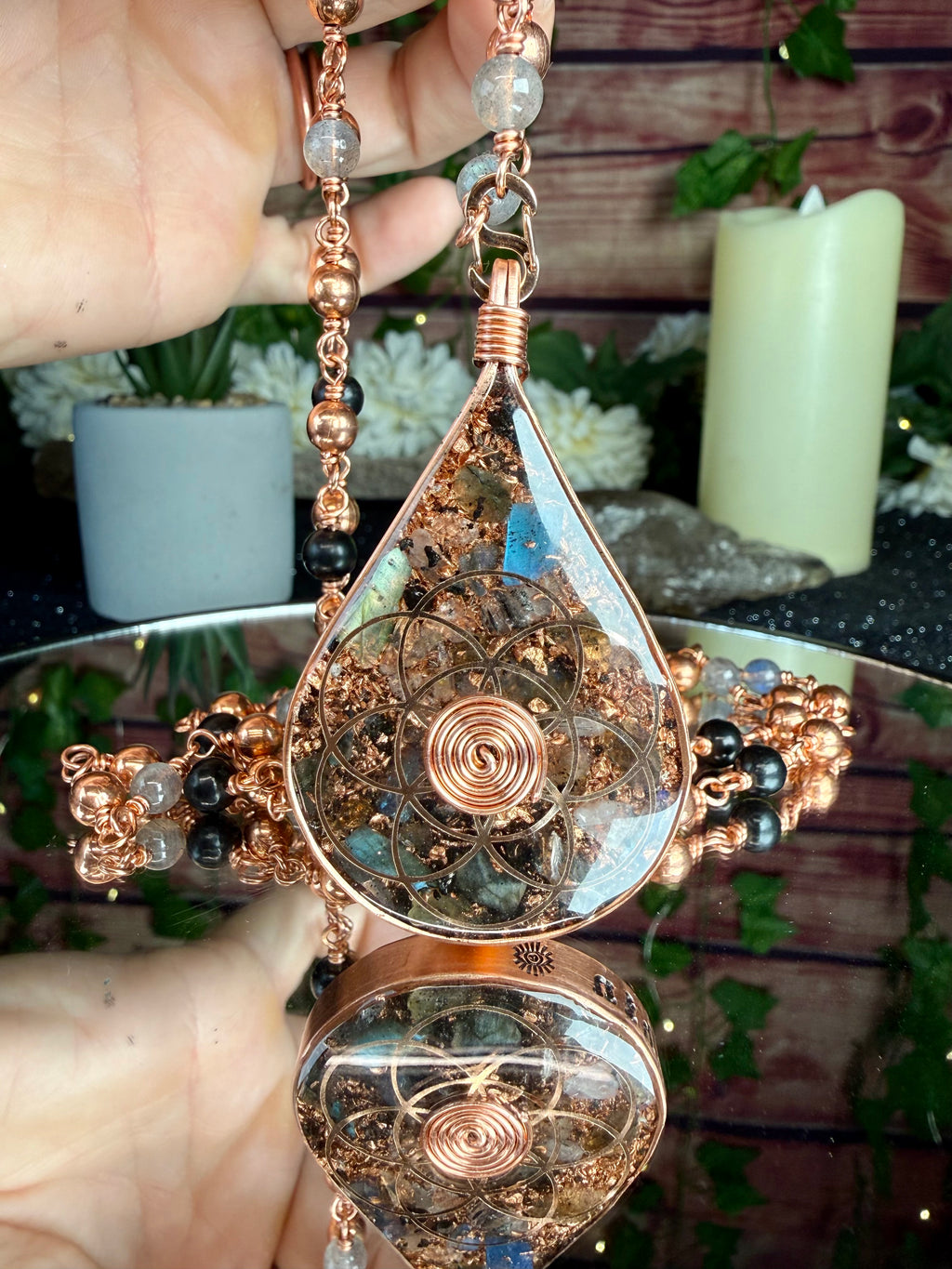 *Look Within* Orgonite Talisman with Labradorite