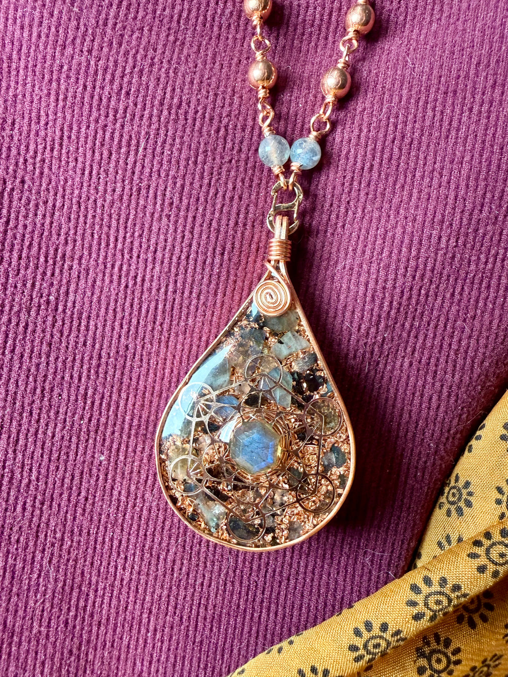 *Look Within* Orgonite Talisman with Labradorite