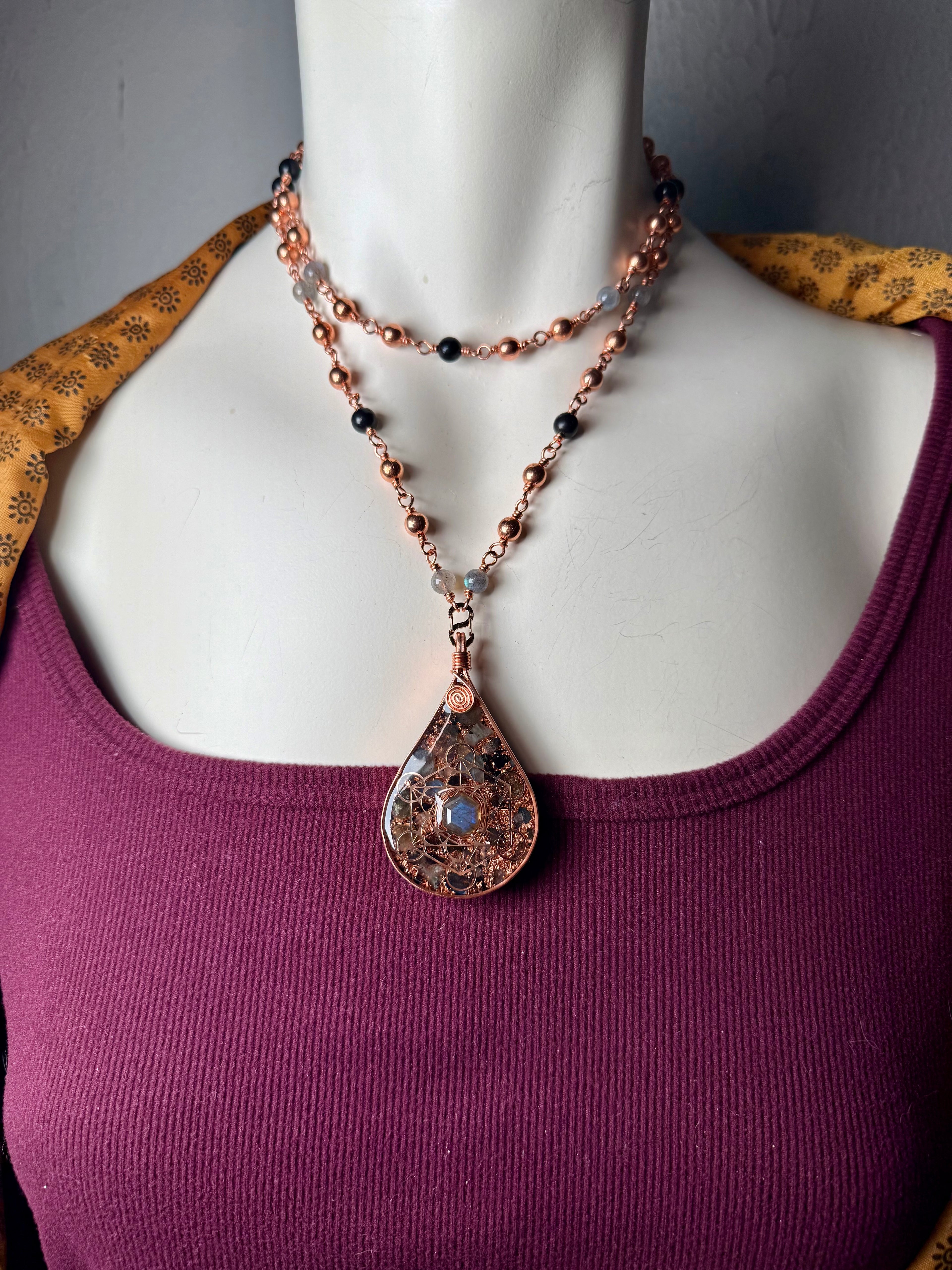 *Look Within* Orgonite Talisman with Labradorite