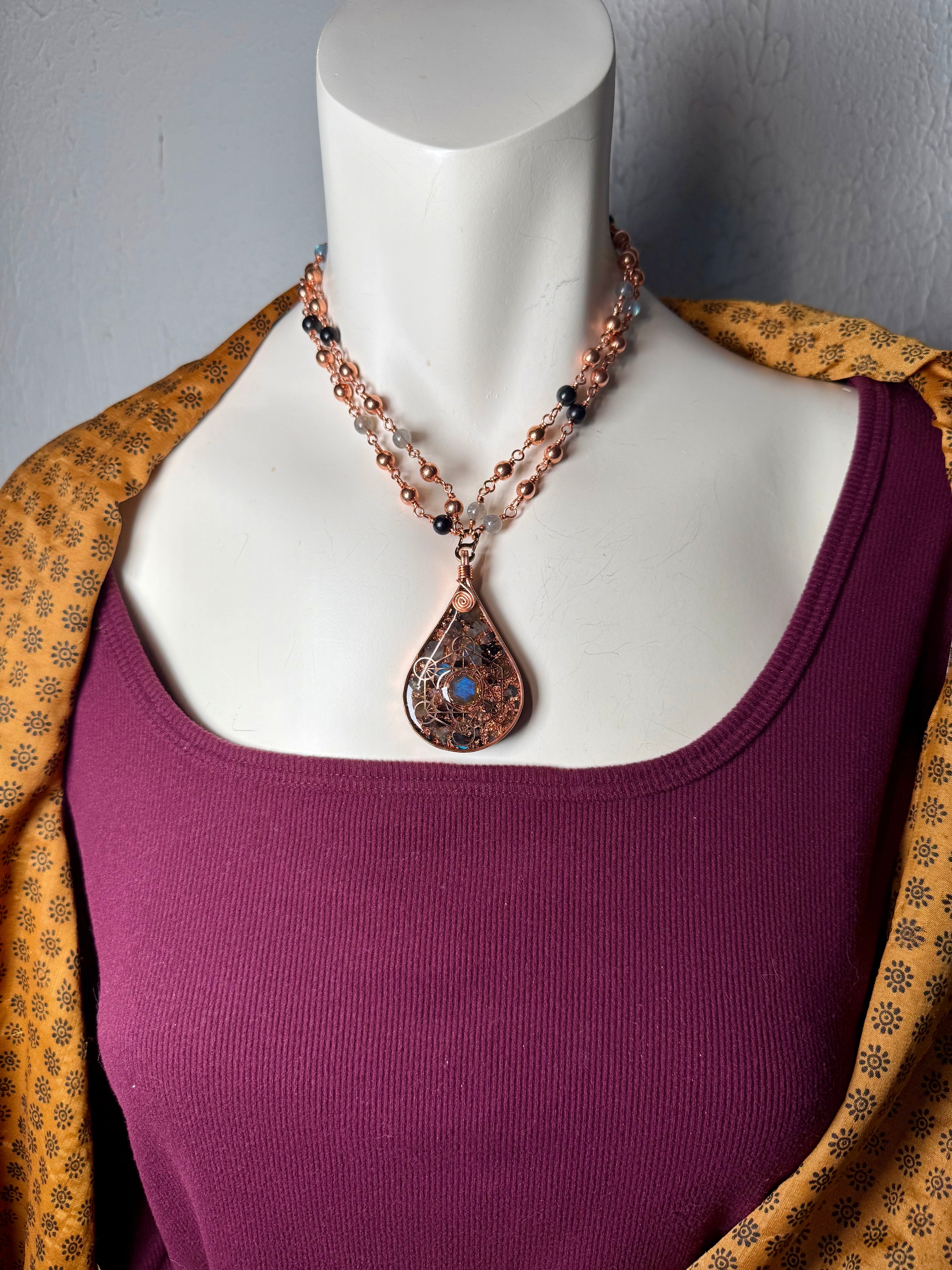 *Look Within* Orgonite Talisman with Labradorite