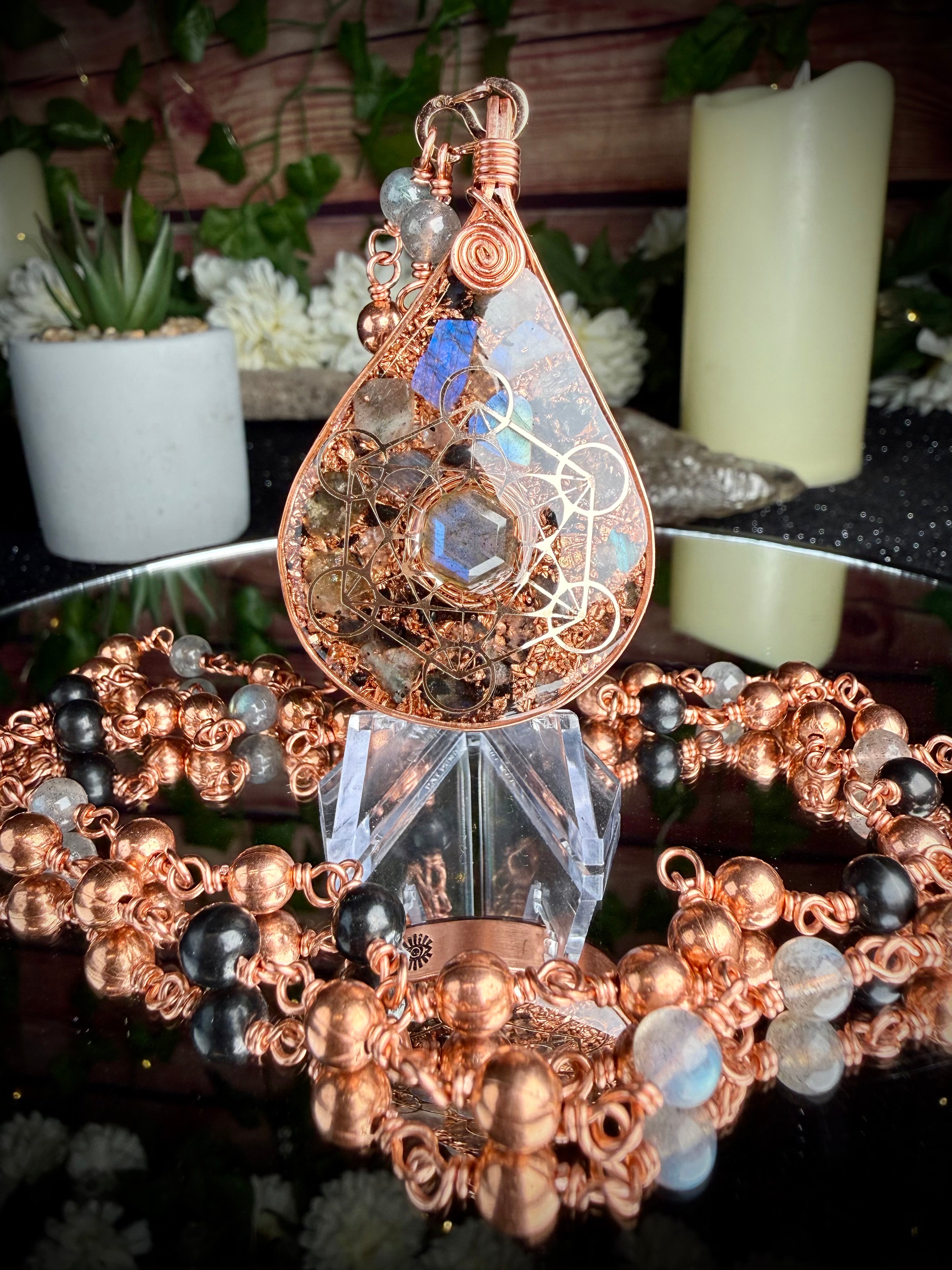 *Look Within* Orgonite Talisman with Labradorite