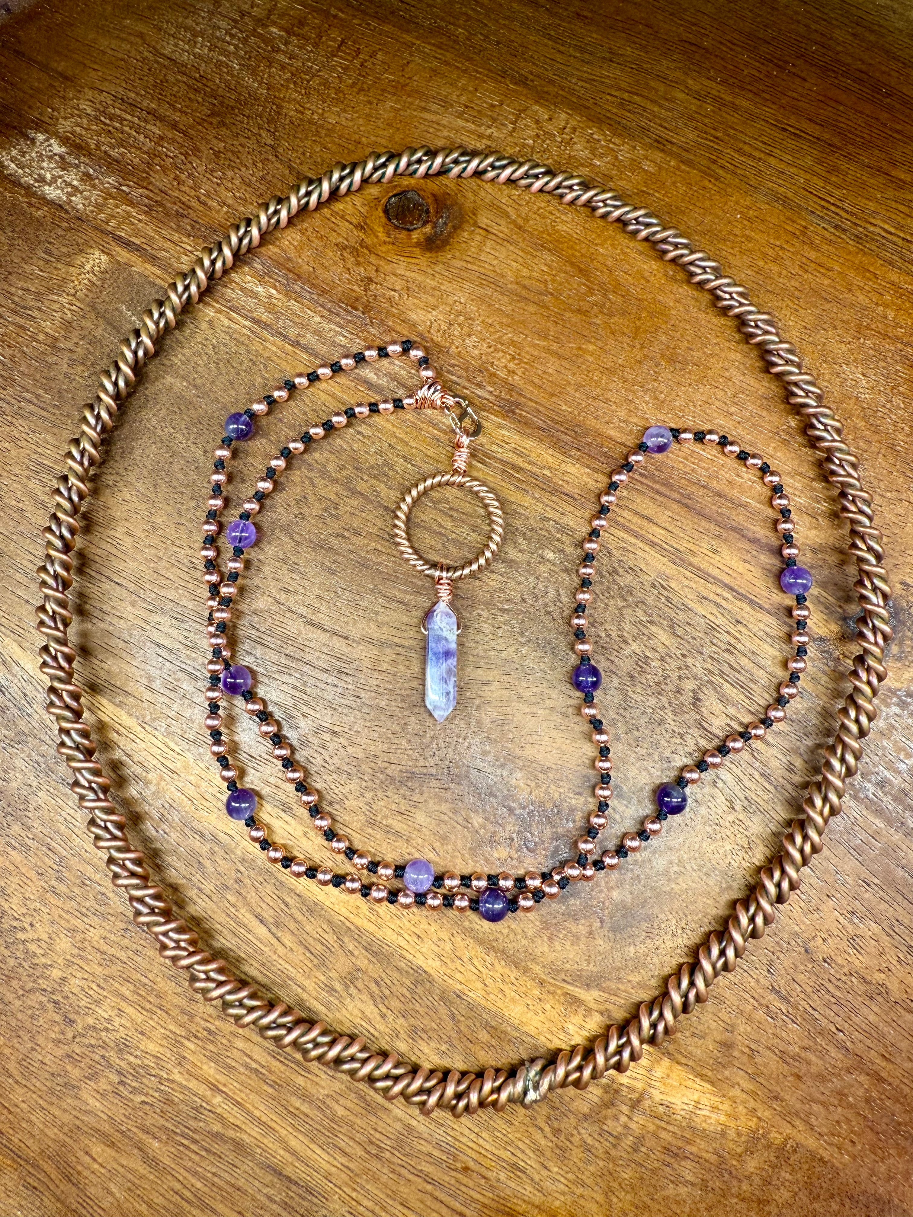 Amethyst Interchangeable Mala Necklace