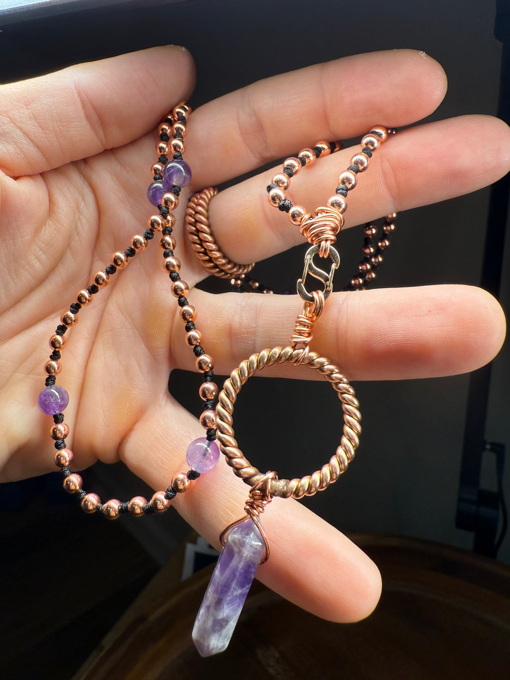 Amethyst Interchangeable Mala Necklace