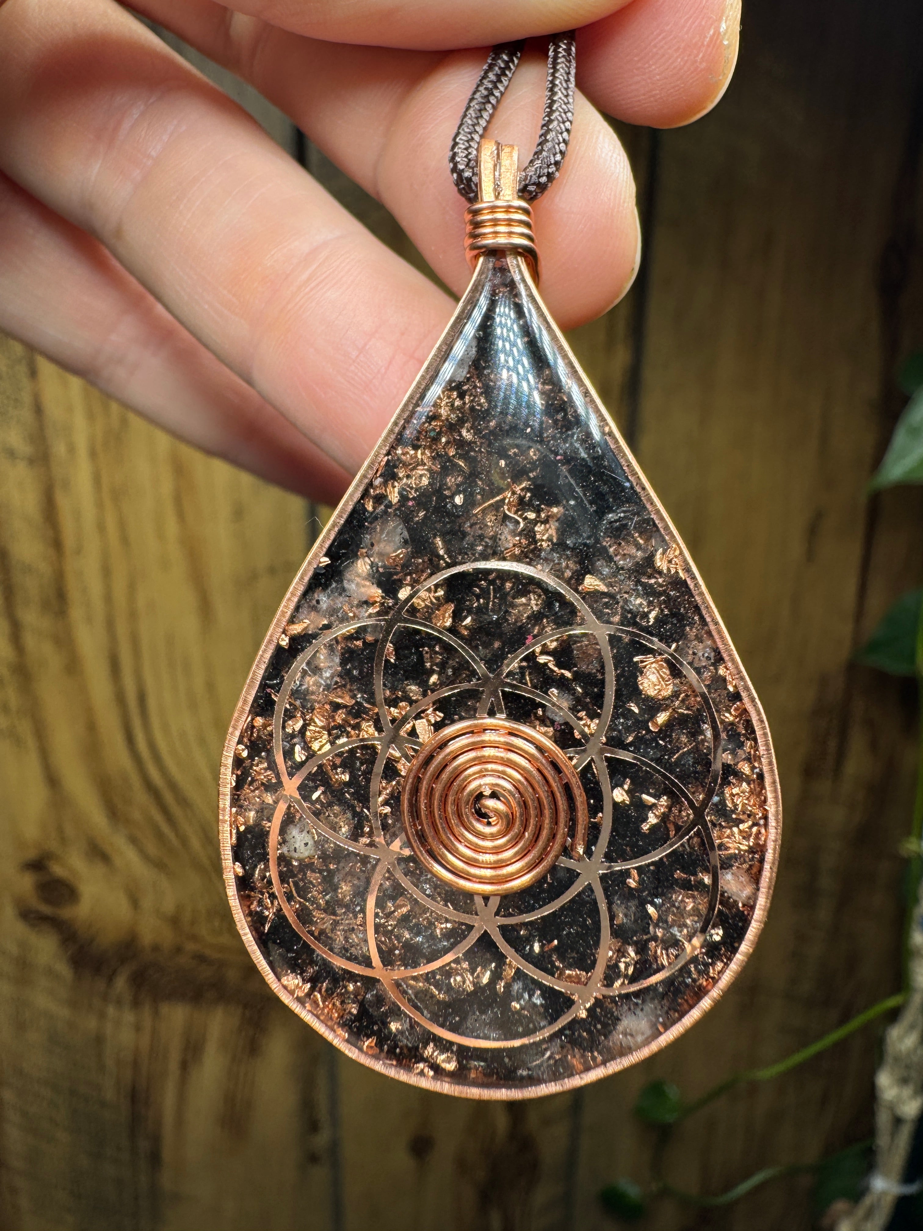 Metatron's Cube+Seed of Life-Clear Quartz-Elite Shungite