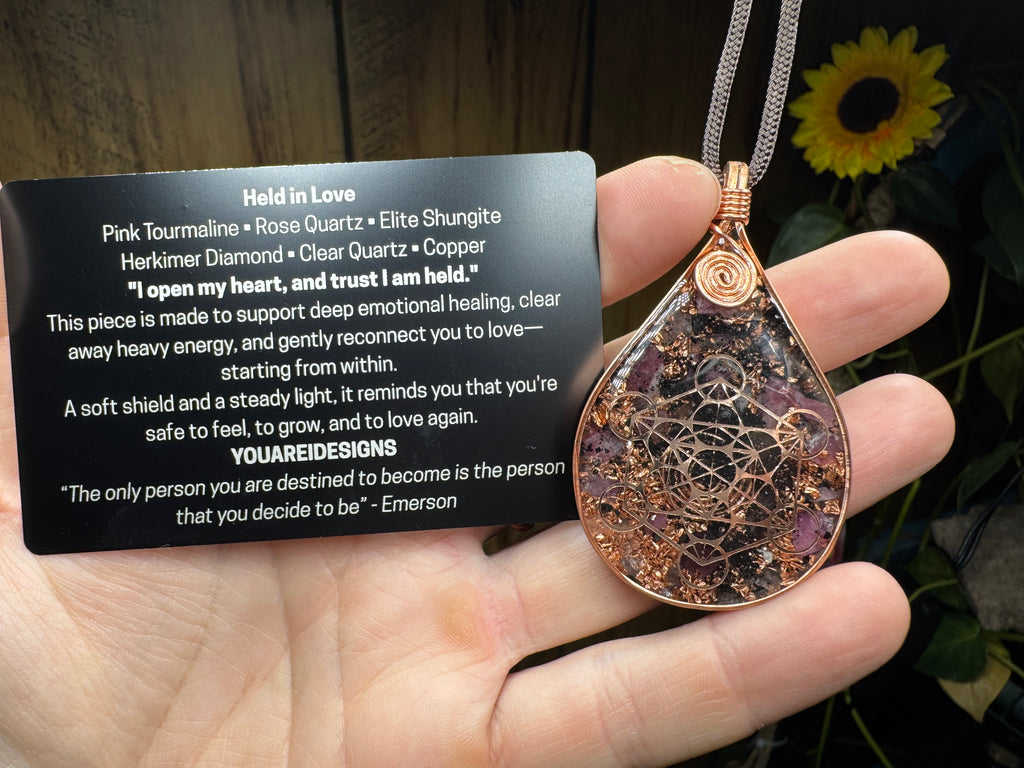 Metatron's Cube+Seed of Life-Pink Tourmaline