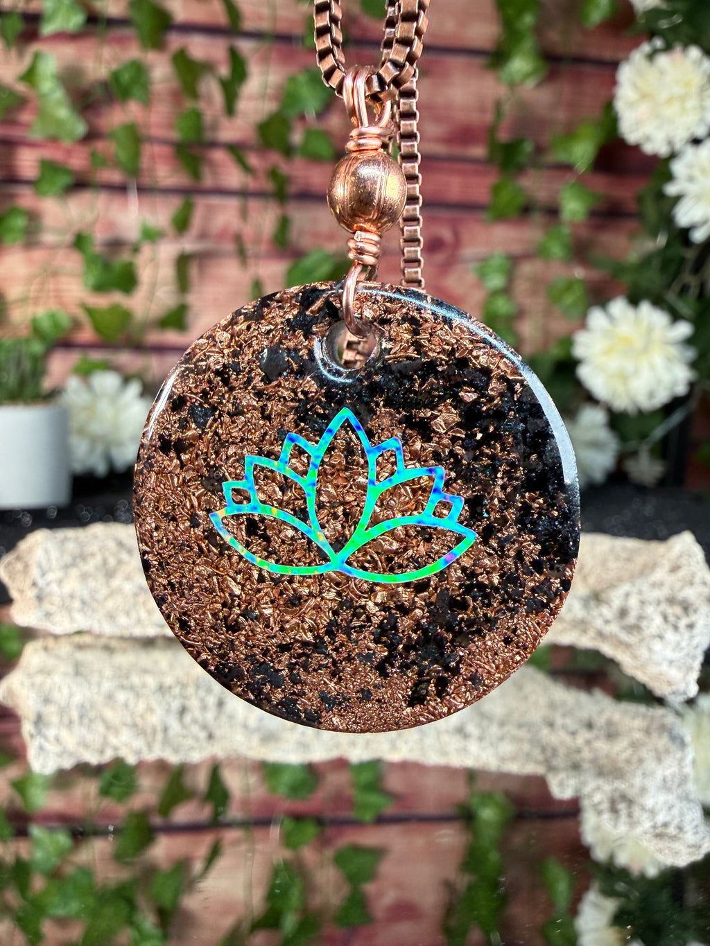 Seed of Life Grounding Orgonite w/ Ethiopian Opal