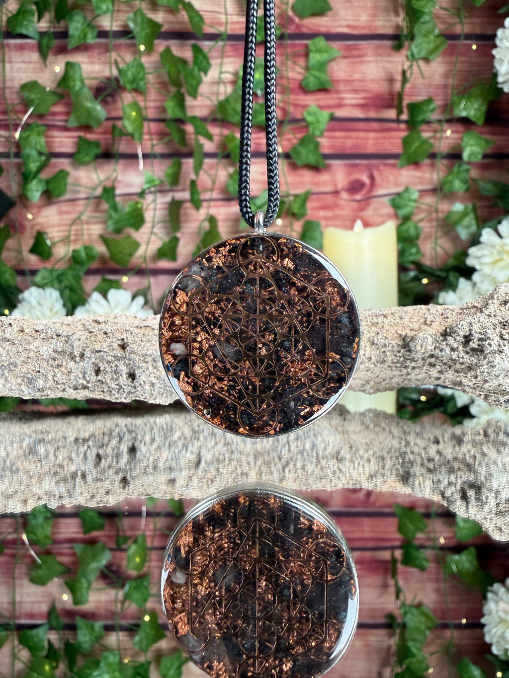 Metatron's Cube + Seed of Life Protection & Grounding Orgonite DBL Sided