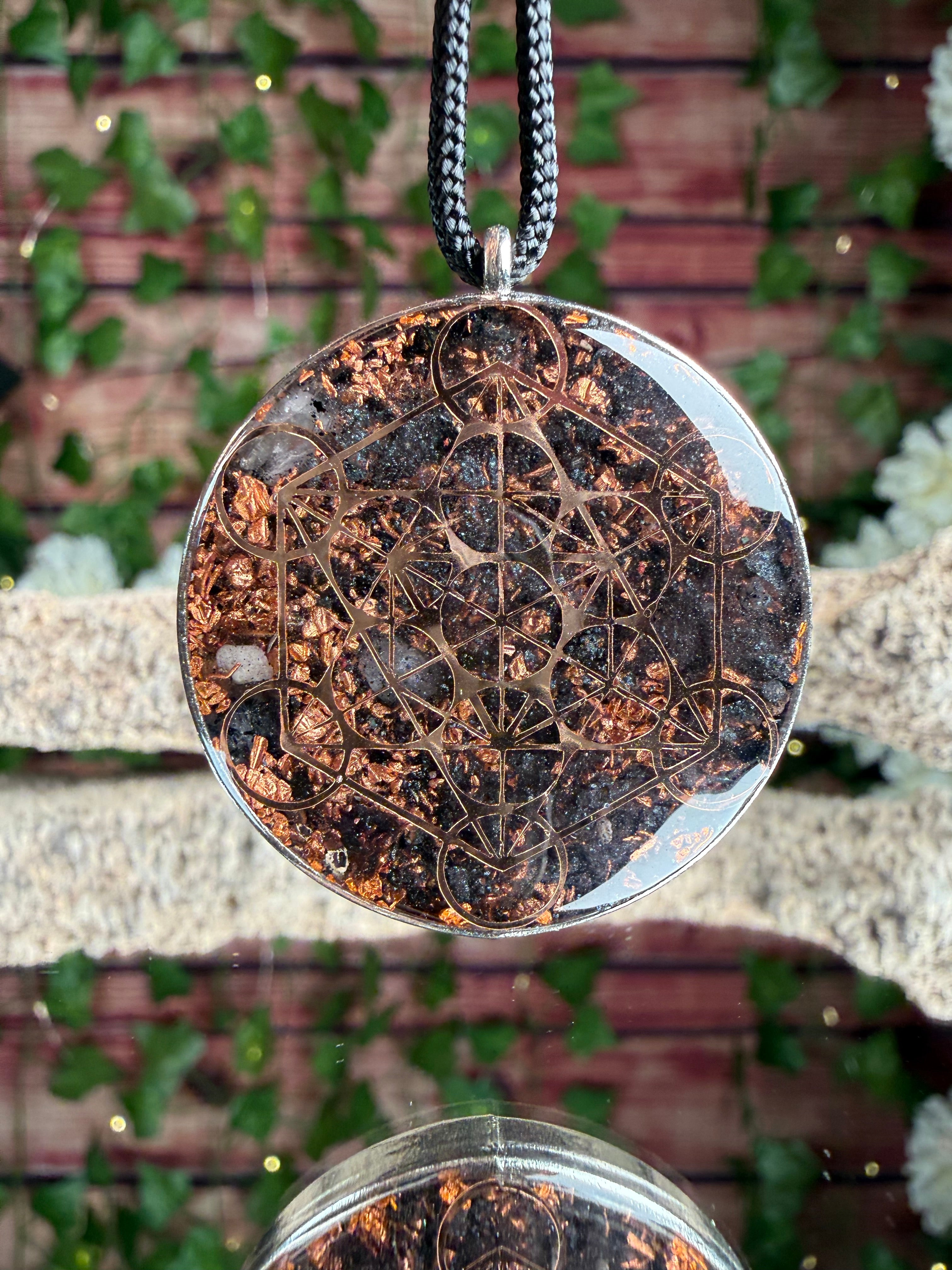 Metatron's Cube + Seed of Life Protection & Grounding Orgonite DBL Sided