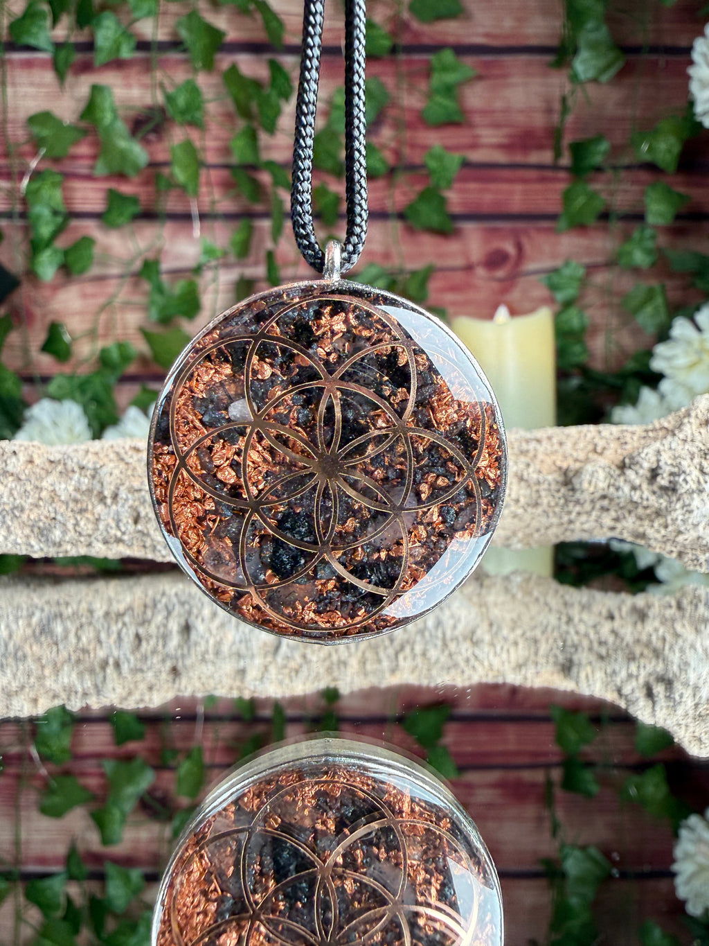 Metatron's Cube + Seed of Life Protection & Grounding Orgonite DBL Sided