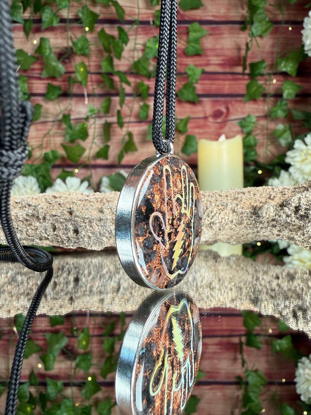 Jerry Hand~GD Orgonite Grounding Blend Dbl Sided w/ Seed of Life