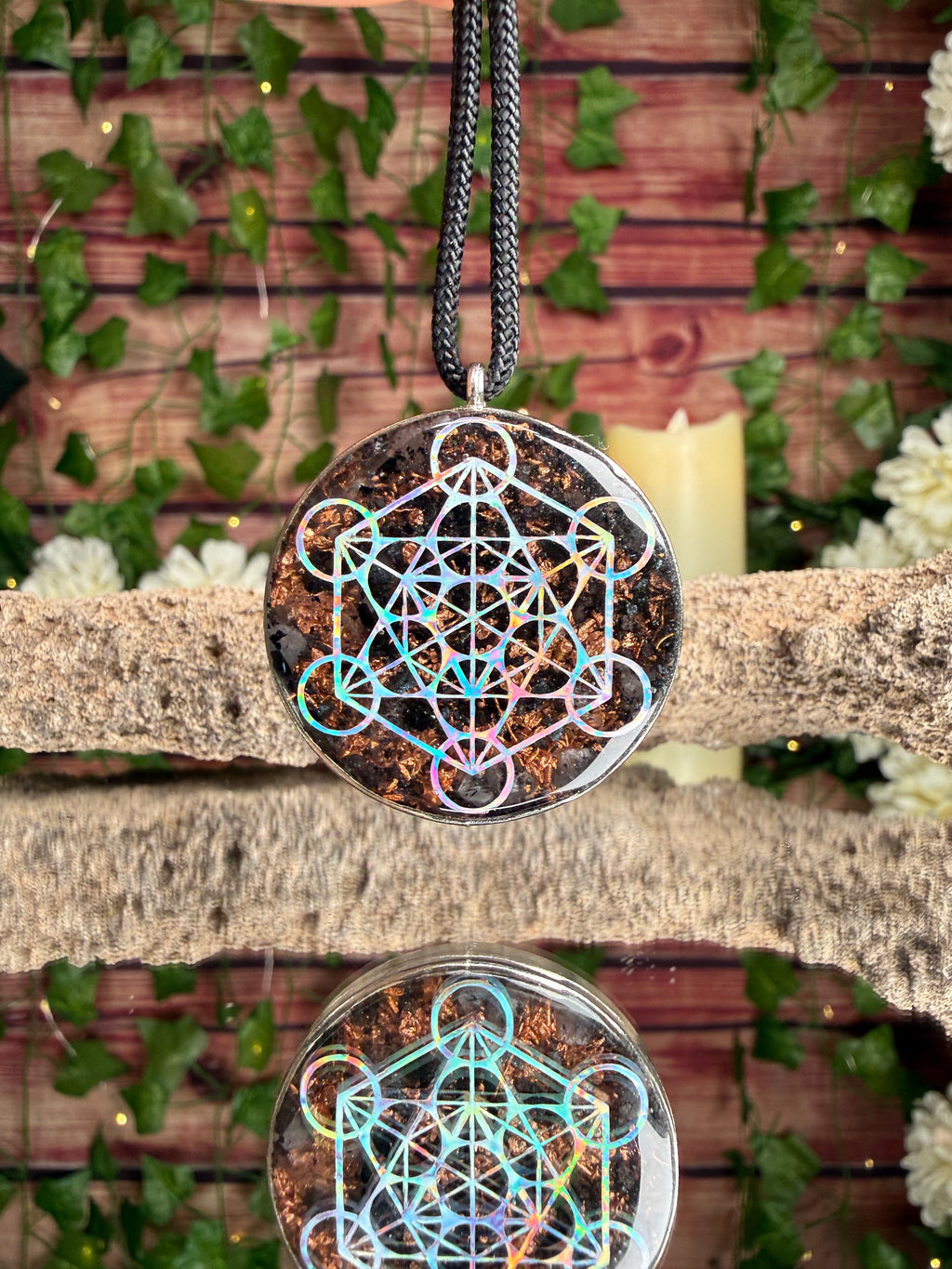 Metatrons Cube + Seed of Life Orgonite DBL Sided