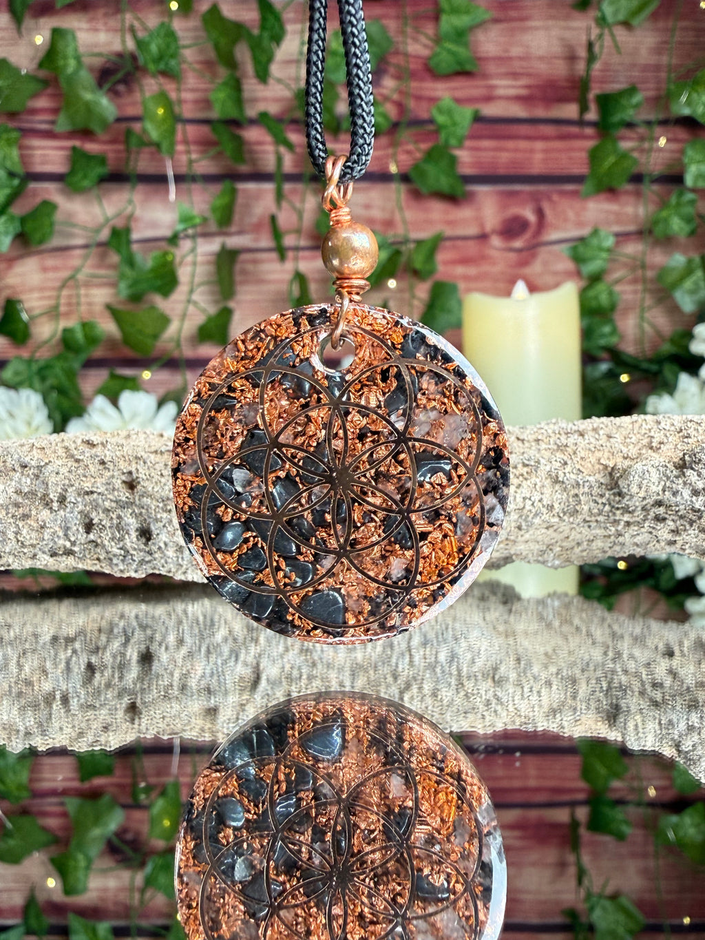 Grounding Orgonite Blend with the Seed of Life + Lotus