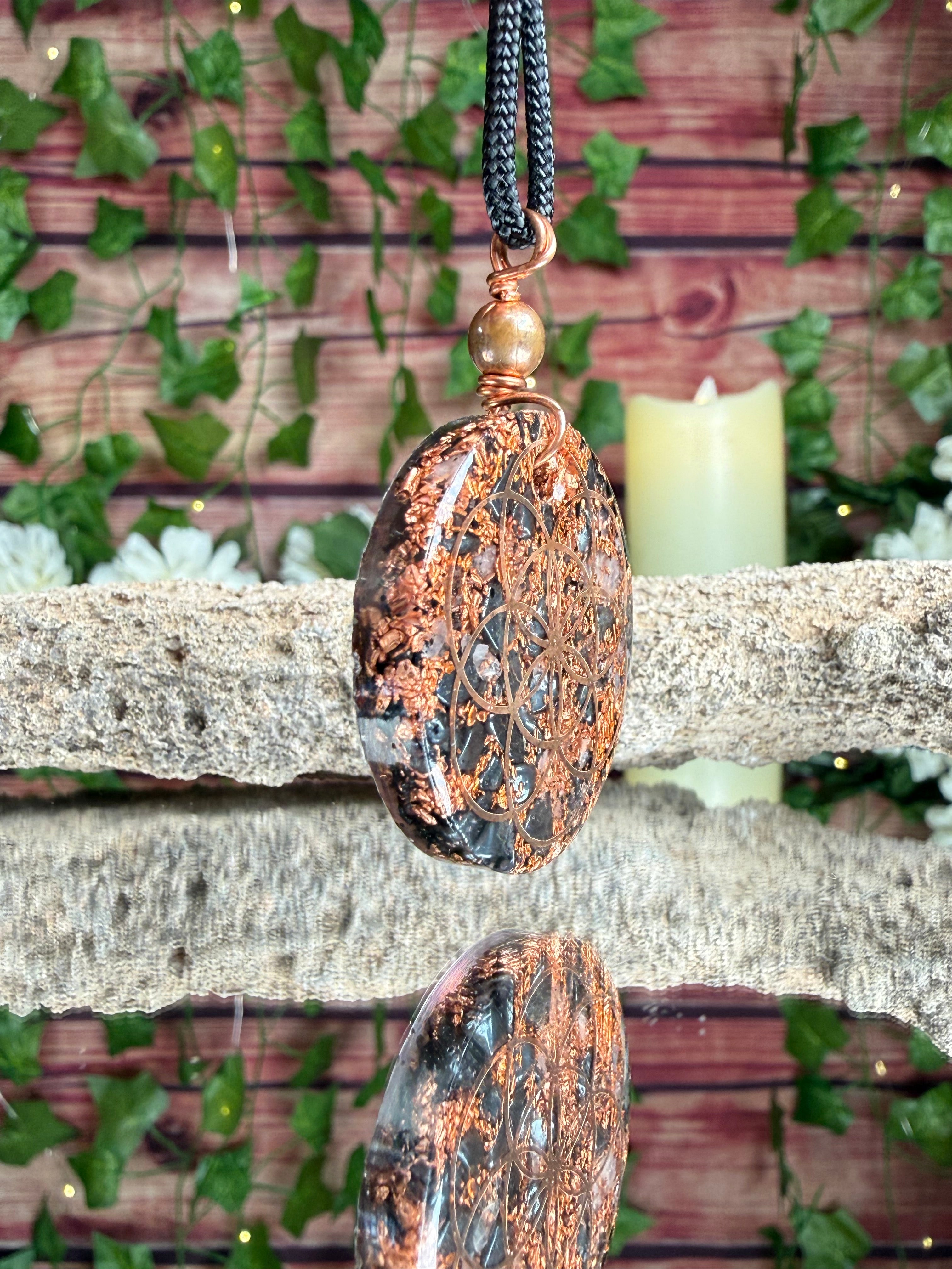 Grounding Orgonite Blend with the Seed of Life + Lotus