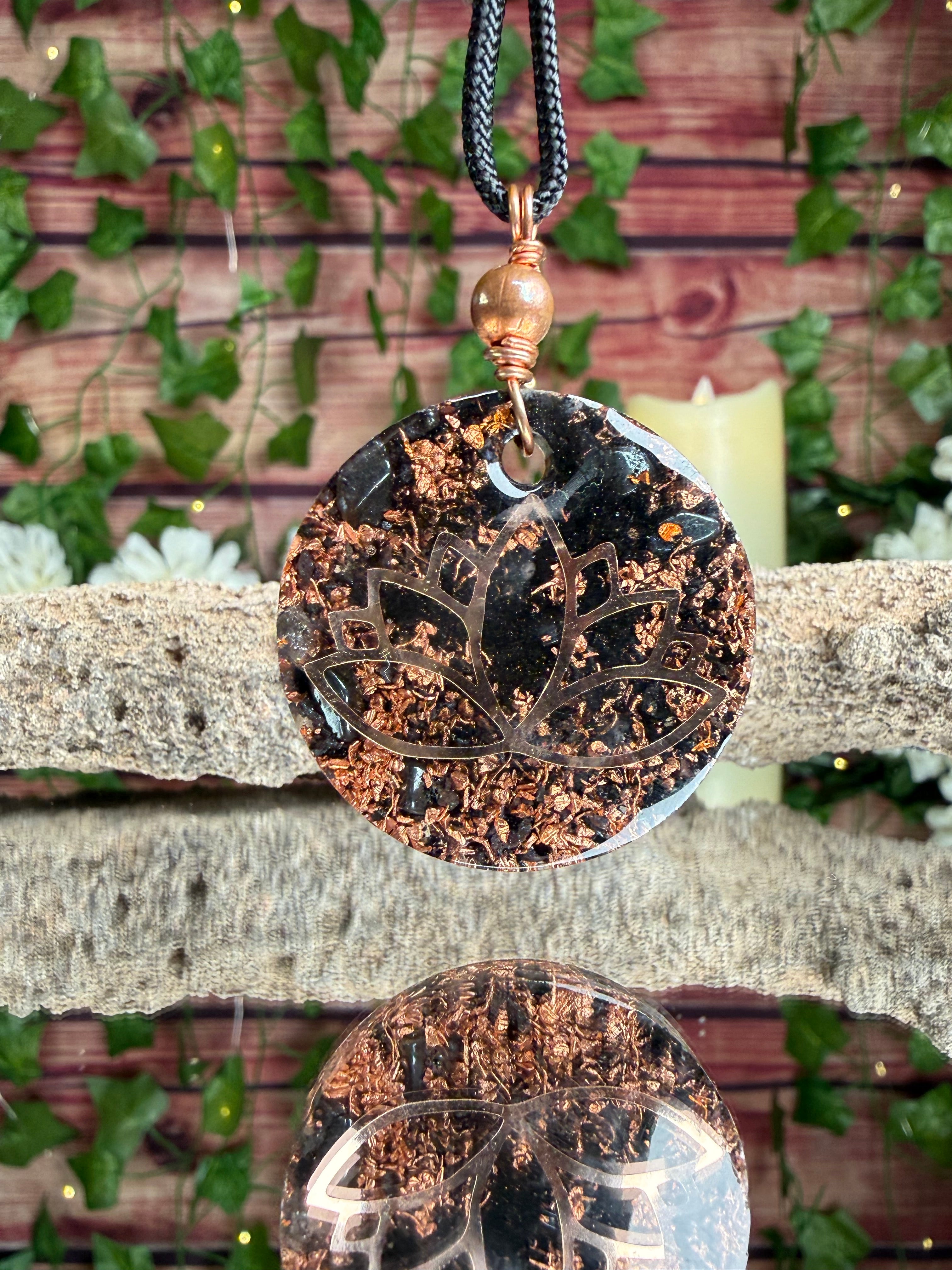 Grounding Orgonite Blend with the Seed of Life + Lotus