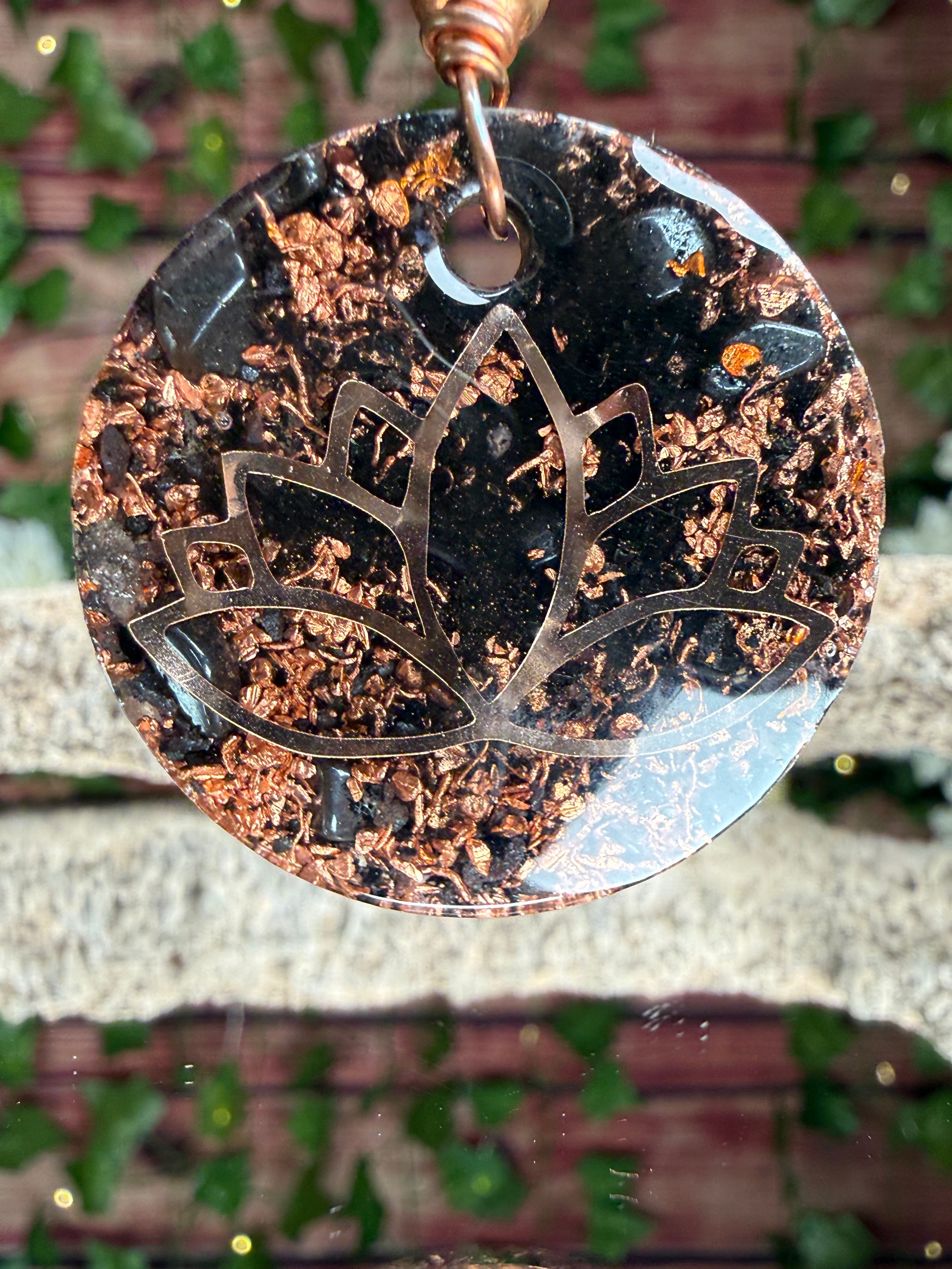 Grounding Orgonite Blend with the Seed of Life + Lotus