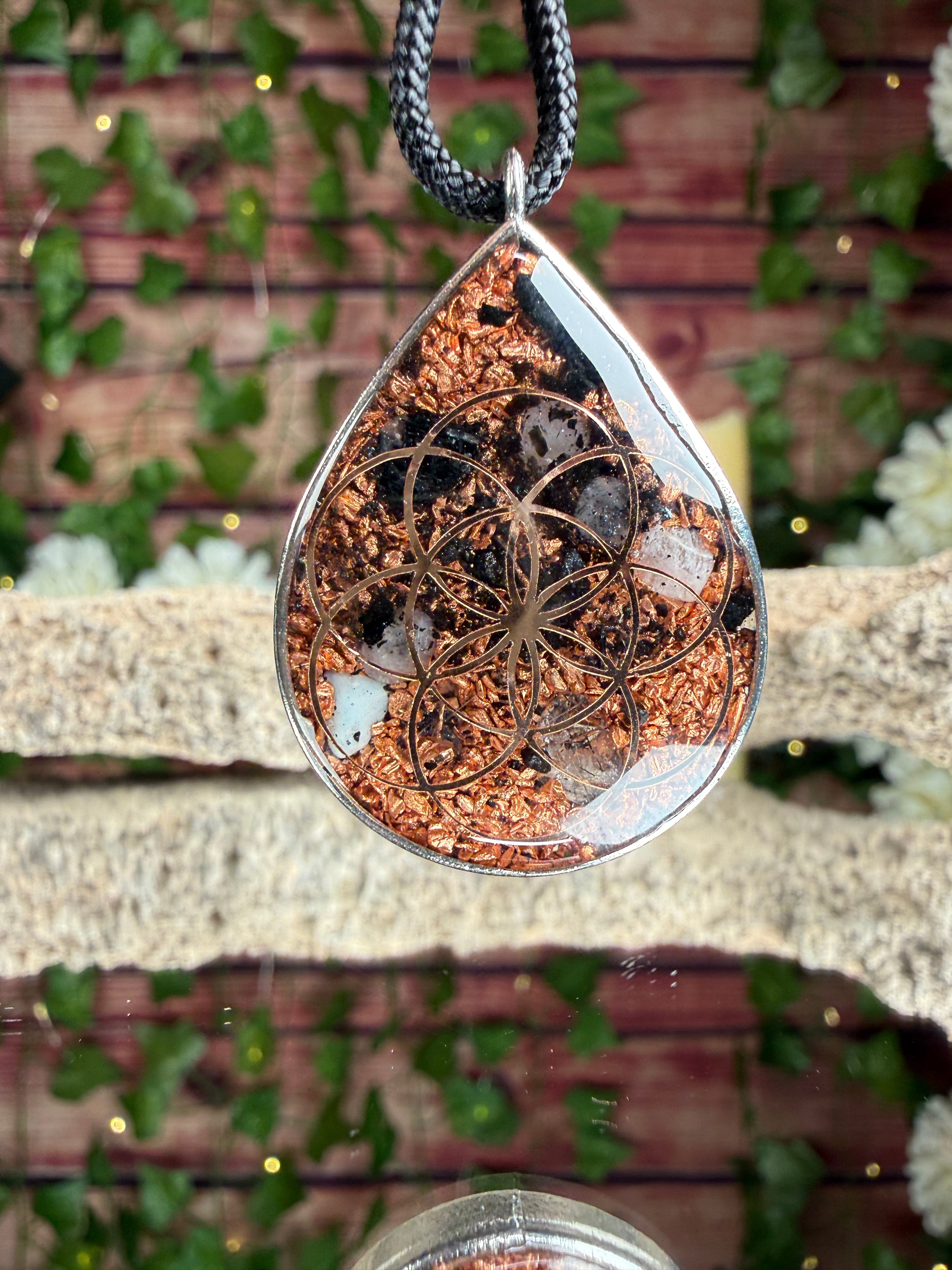 13 point Bolt-Grateful Dead-Grounding Orgonite Blend Dbl Sided