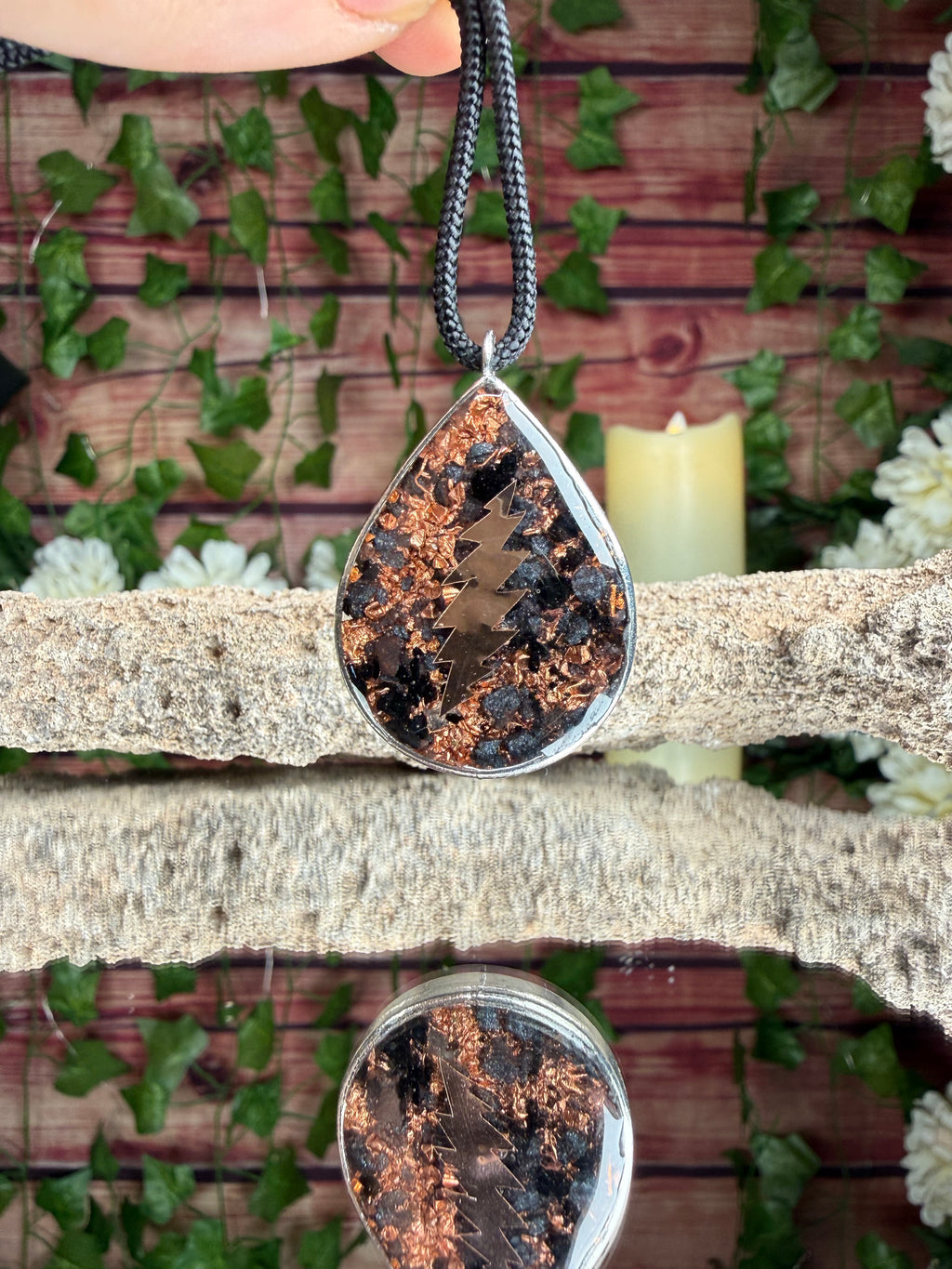 13 point Bolt-Grateful Dead-Grounding Orgonite Blend Dbl Sided