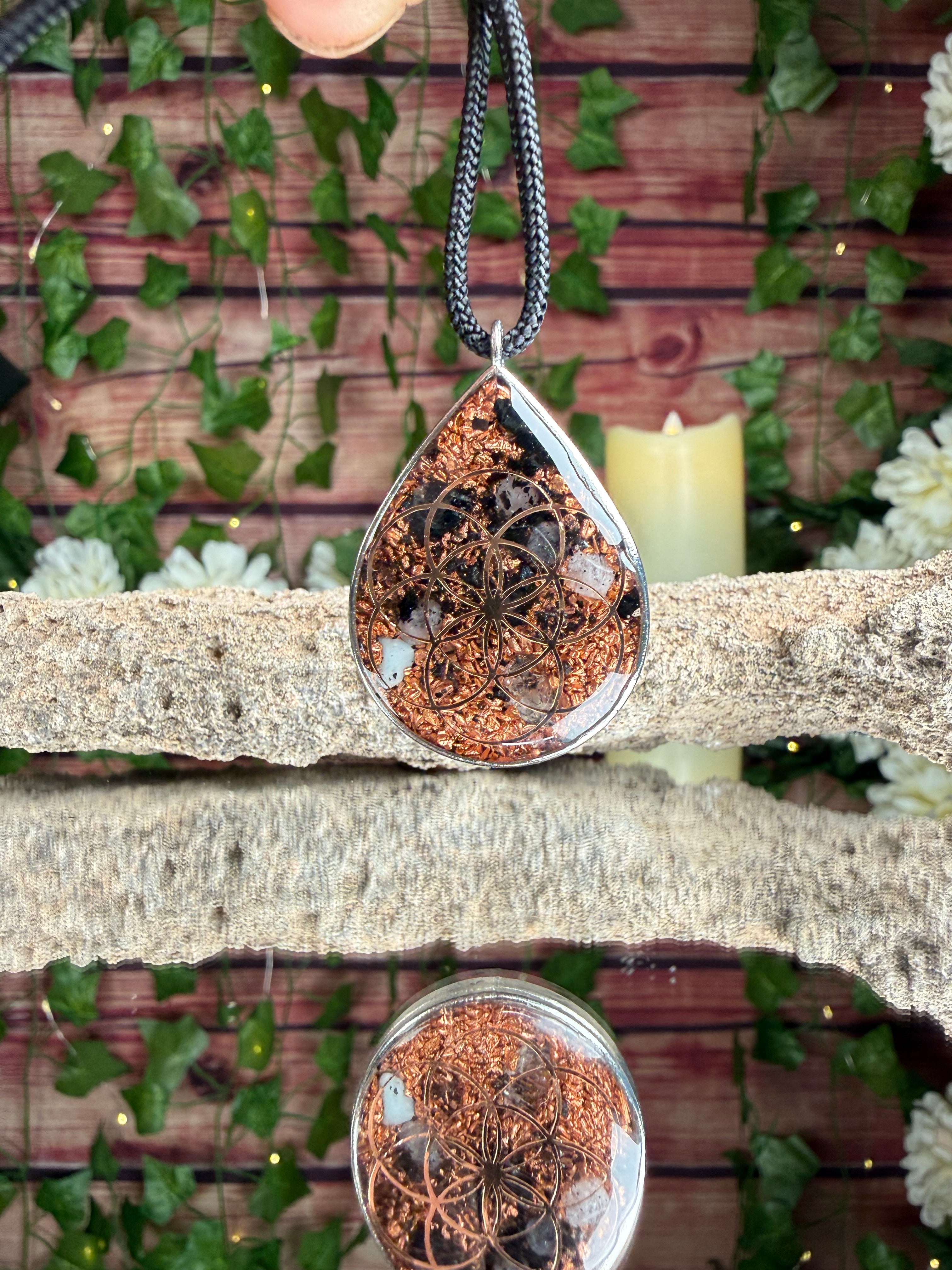 13 point Bolt-Grateful Dead-Grounding Orgonite Blend Dbl Sided