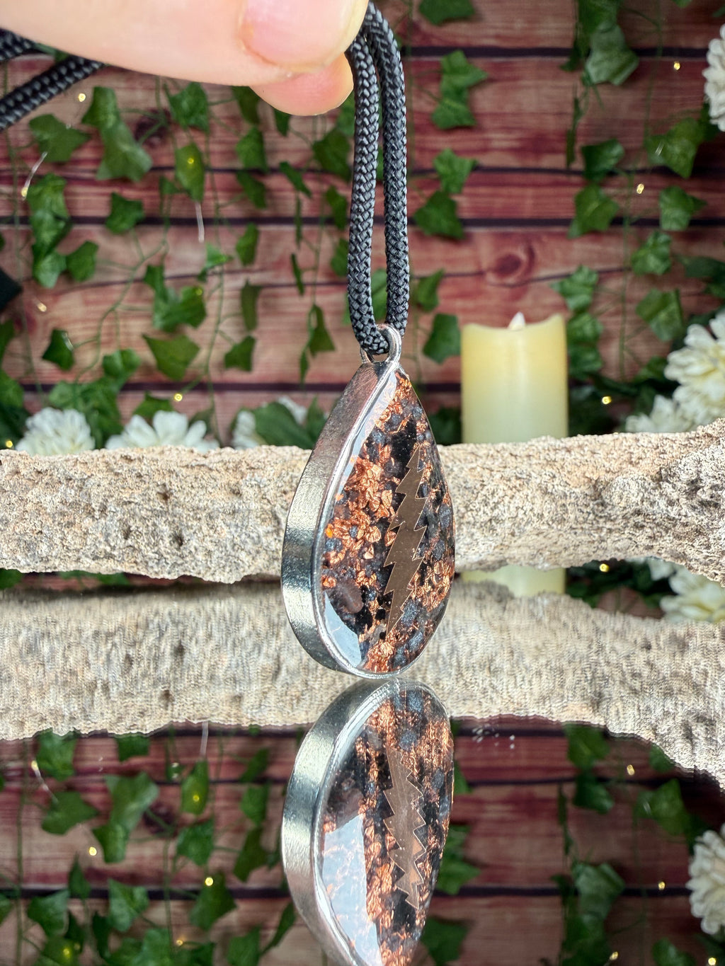 13 point Bolt-Grateful Dead-Grounding Orgonite Blend Dbl Sided