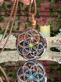 Grounding Orgonite w/ Seed of Life & Lotus Dbl Sided