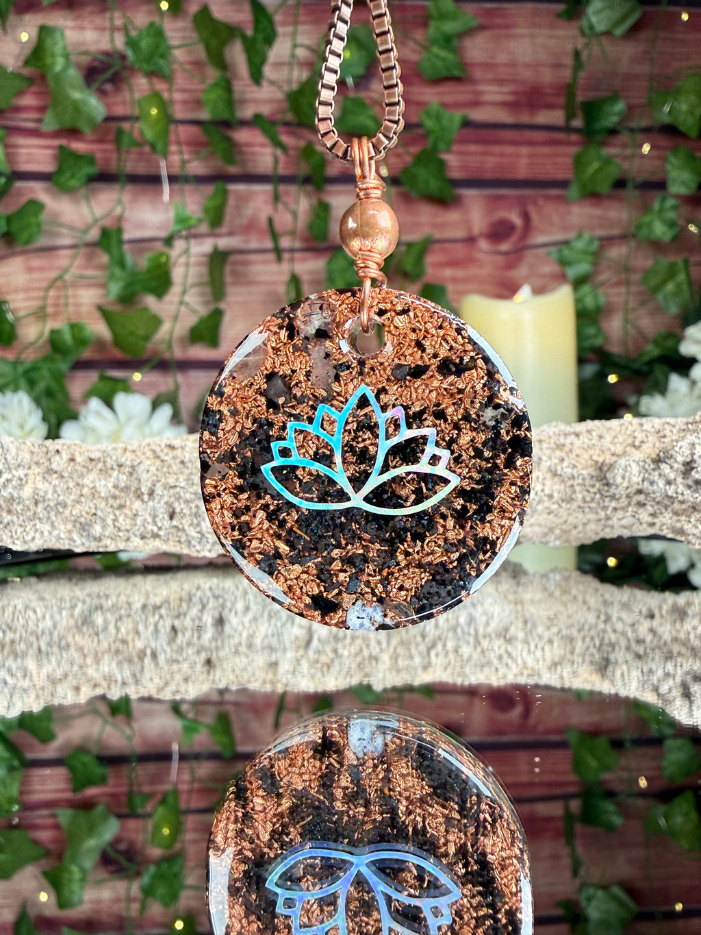 Grounding Orgonite Blend w/ Ethiopian Opal Cab Dbl Sided