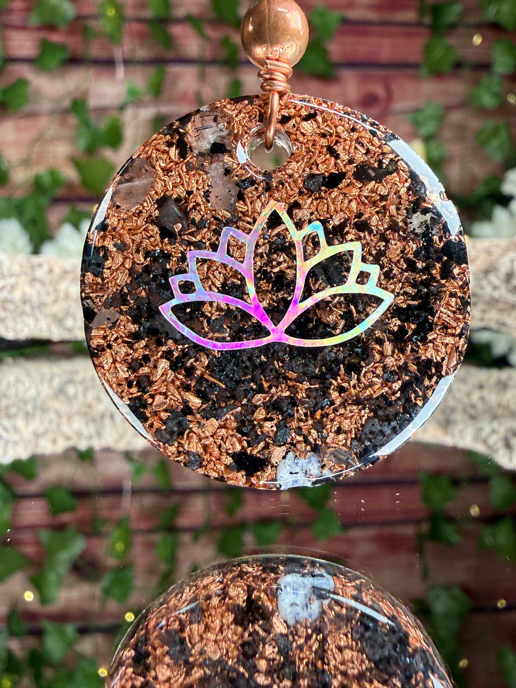Grounding Orgonite Blend w/ Ethiopian Opal Cab Dbl Sided