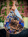 Sigil Series 1~"I am guided & protected in all ways, always." Orgonite w/ Lapis Lazuli, Black Tourmaline +