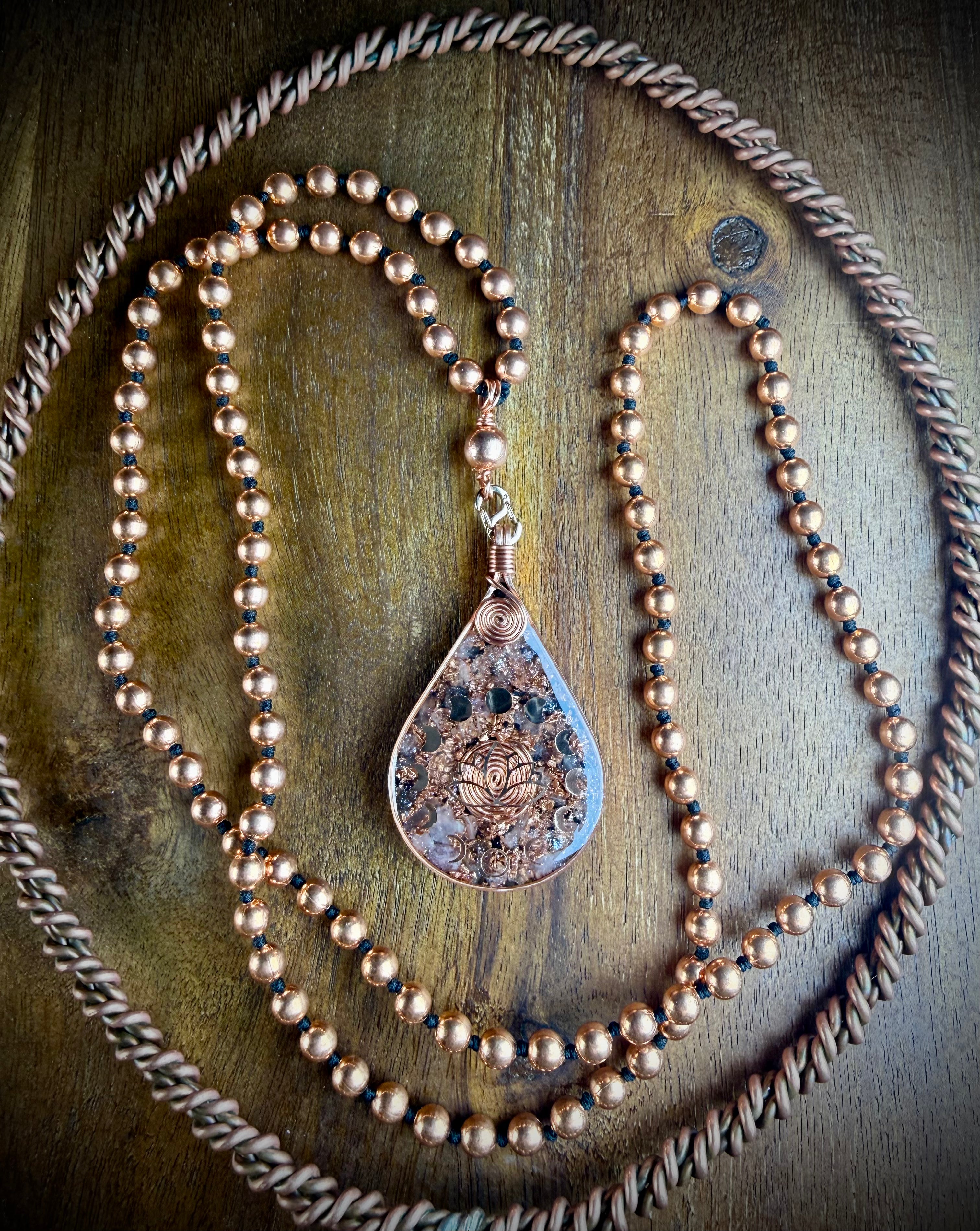 The Lotus-Rose Quartz Interchangeable Mala