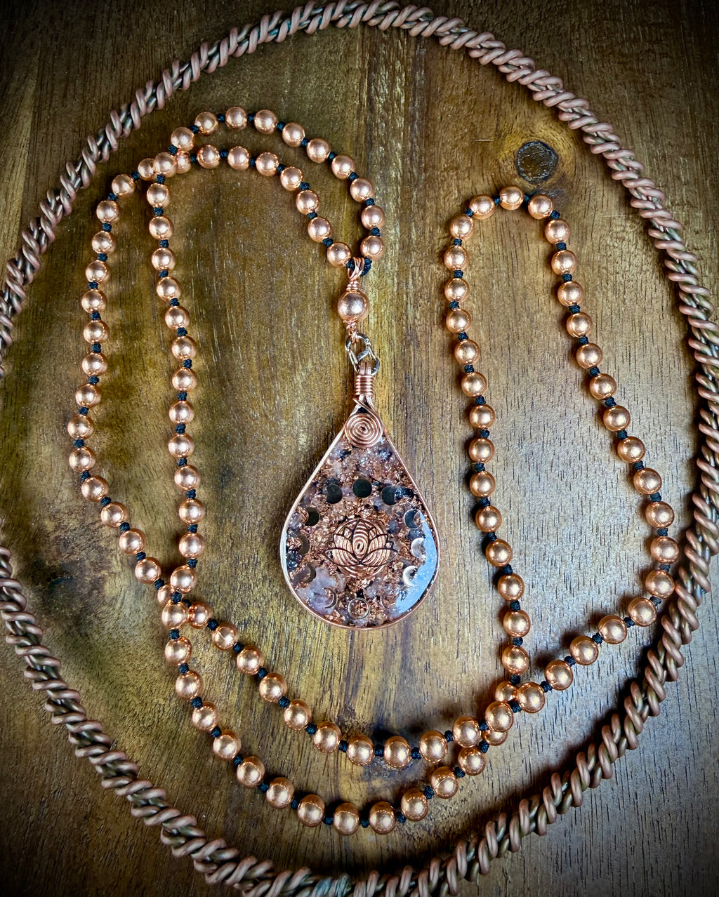 The Lotus-Rose Quartz Interchangeable Mala