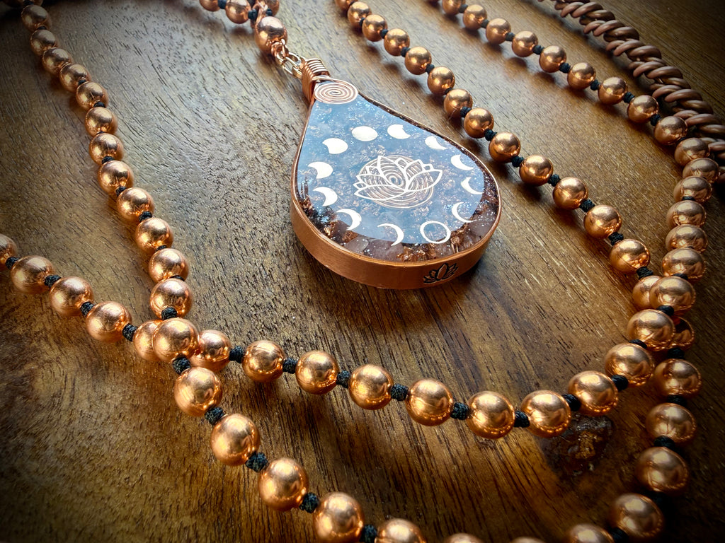 The Lotus-Rose Quartz Interchangeable Mala