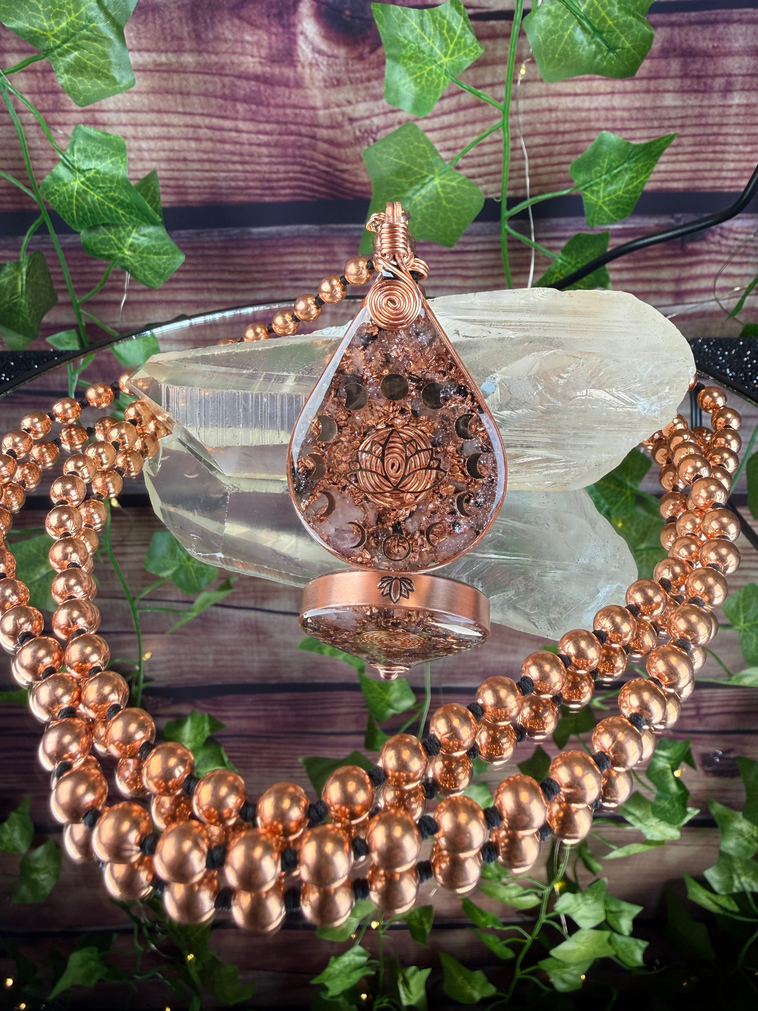 The Lotus-Rose Quartz Interchangeable Mala